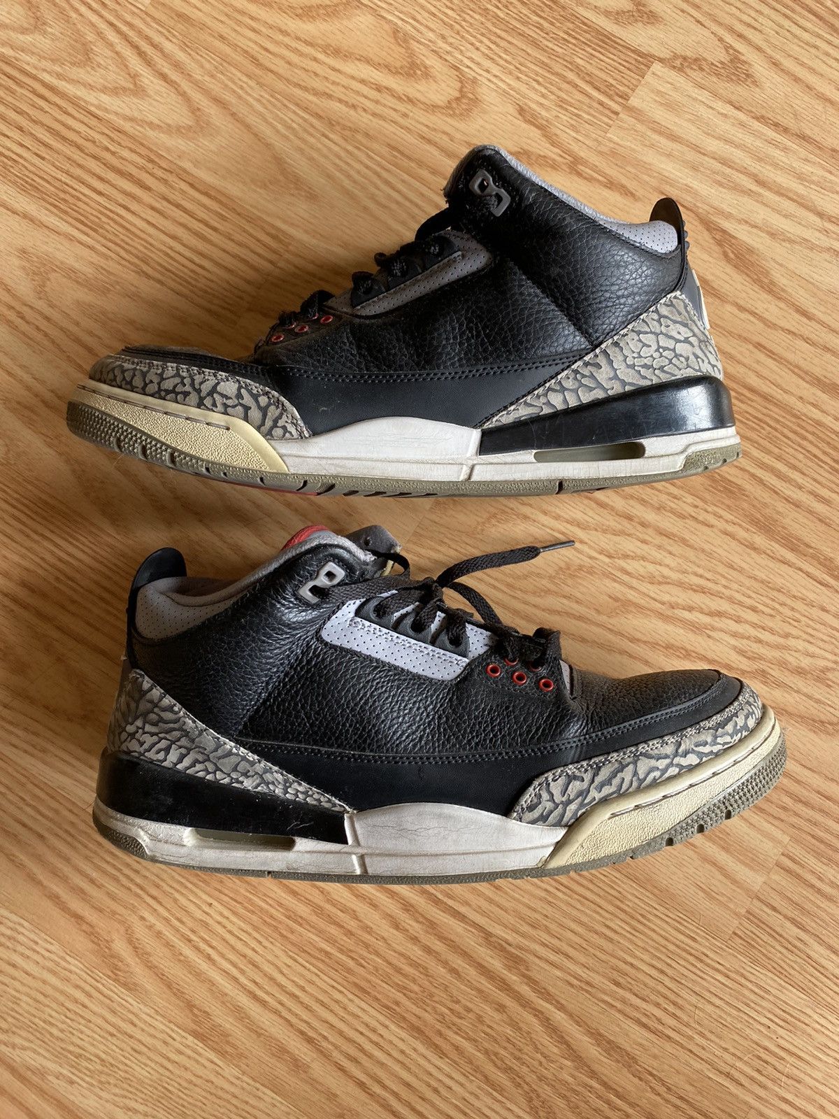 Jordan Brand × Nike Air Jordan 3 Retro Black Cement Size US 11.5 / EU 44-45 - 5 Thumbnail