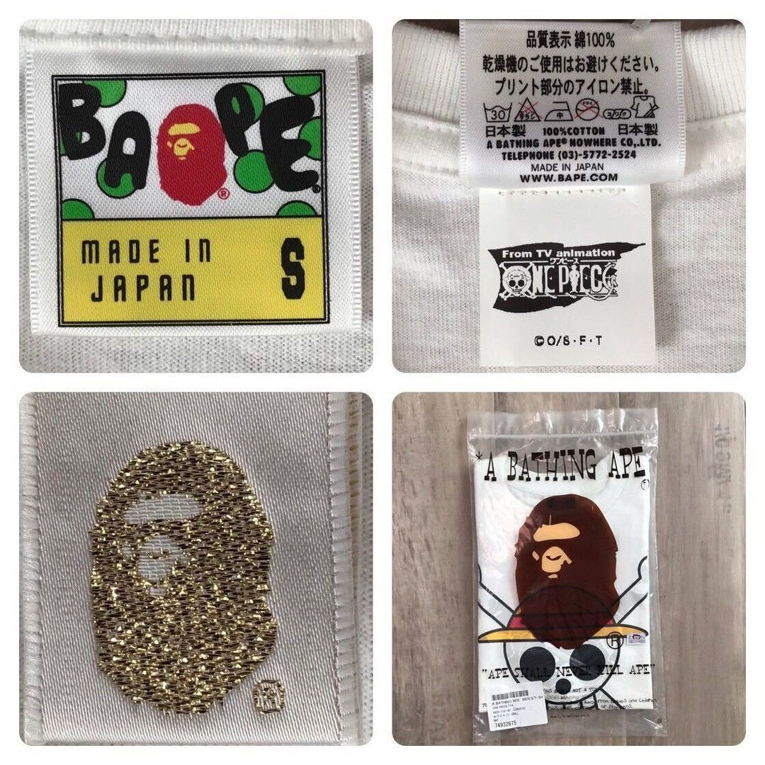 Bape One piece × BAPE camo Luffy flag mark T-shirt a bathing ape Size US S / EU 44-46 / 1 - 7 Thumbnail