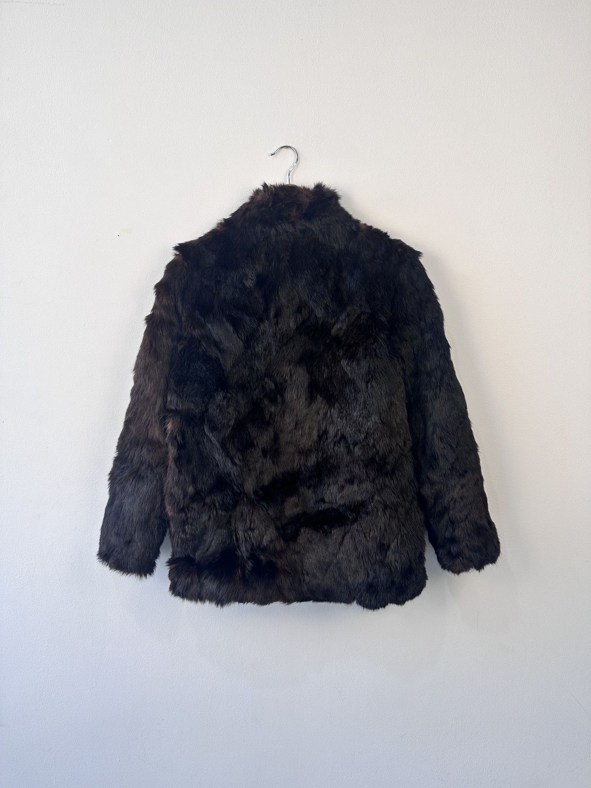 Other Genuine Rabbit Fur Coat 70s 80s Glam Boho Winter Jacket 14 Size L / US 10 / IT 46 - 12 Thumbnail
