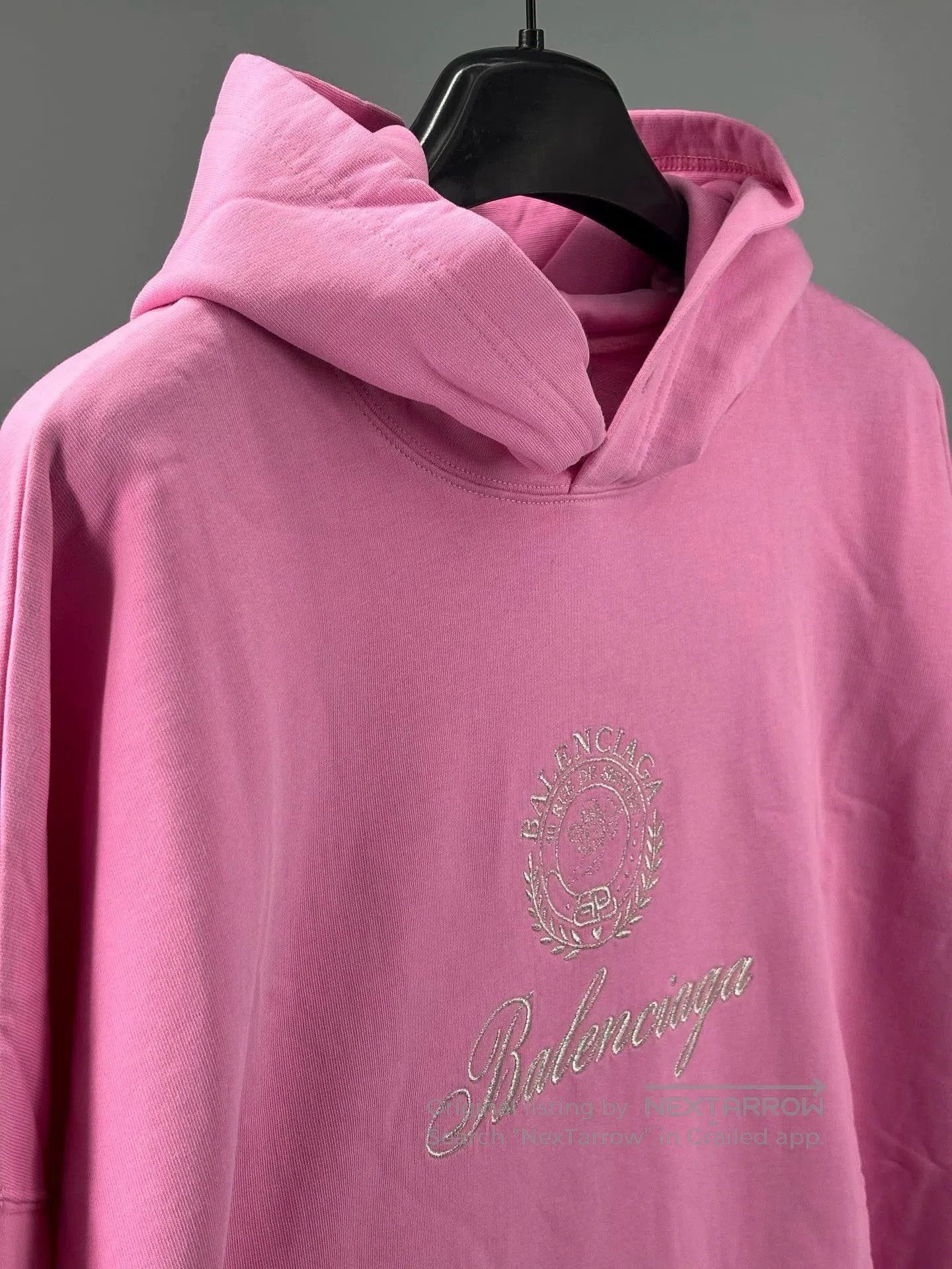 Balenciaga balenciaga pink hoodie with logo embroidery. Size US S / EU 44-46 / 1 - 2 Thumbnail