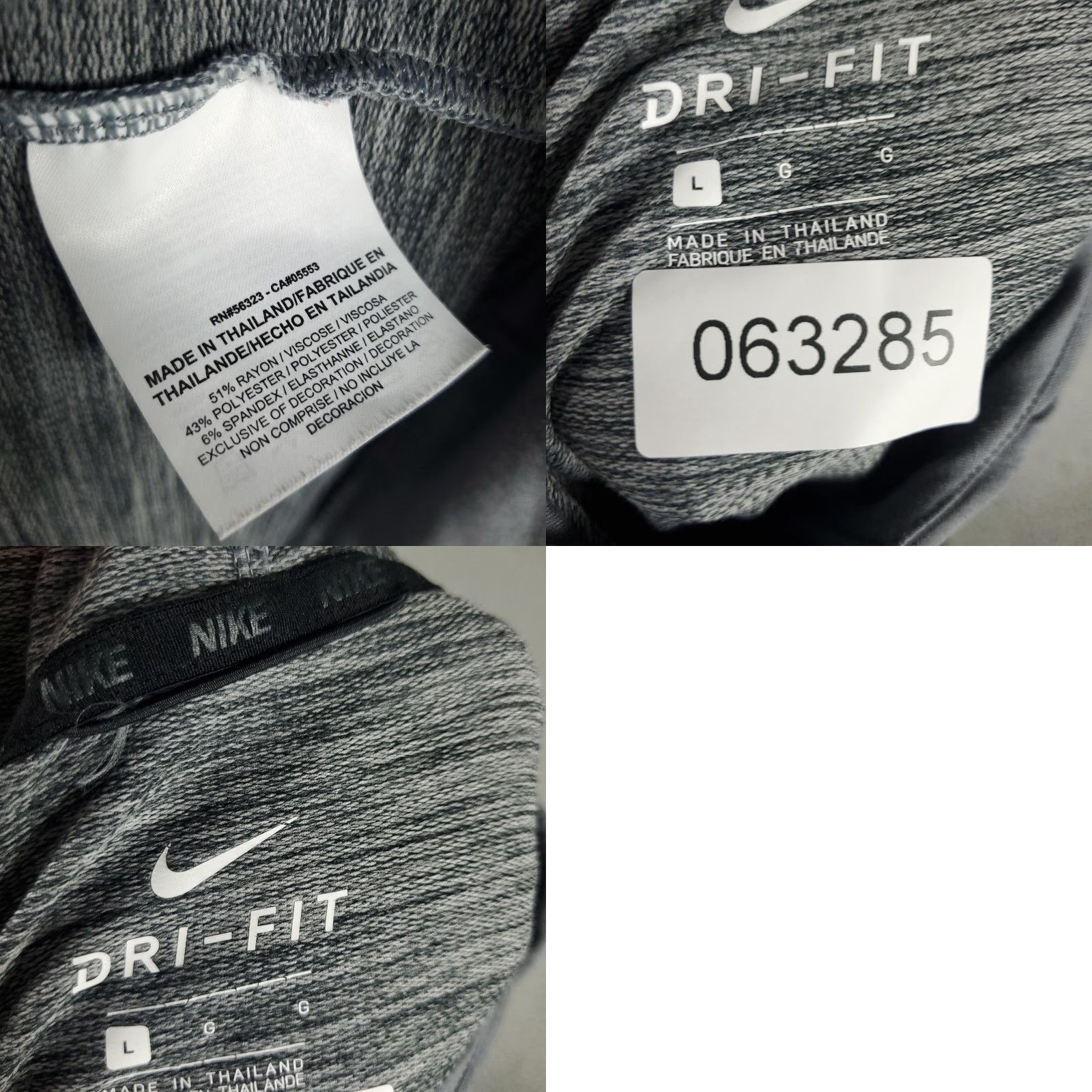 Nike Nike Hoodie Mens L Gray Full Zip Sweatshirt Size US L / EU 52-54 / 3 - 8 Thumbnail