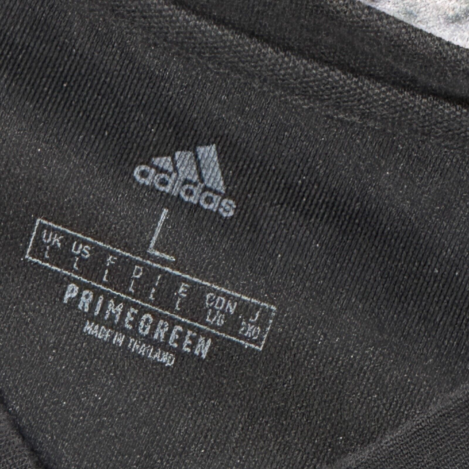 Adidas × Vintage Vintage Adidas Black Polyester Jersey T-Shirt Size L Spelout Size US L / EU 52-54 / 3 - 7 Thumbnail