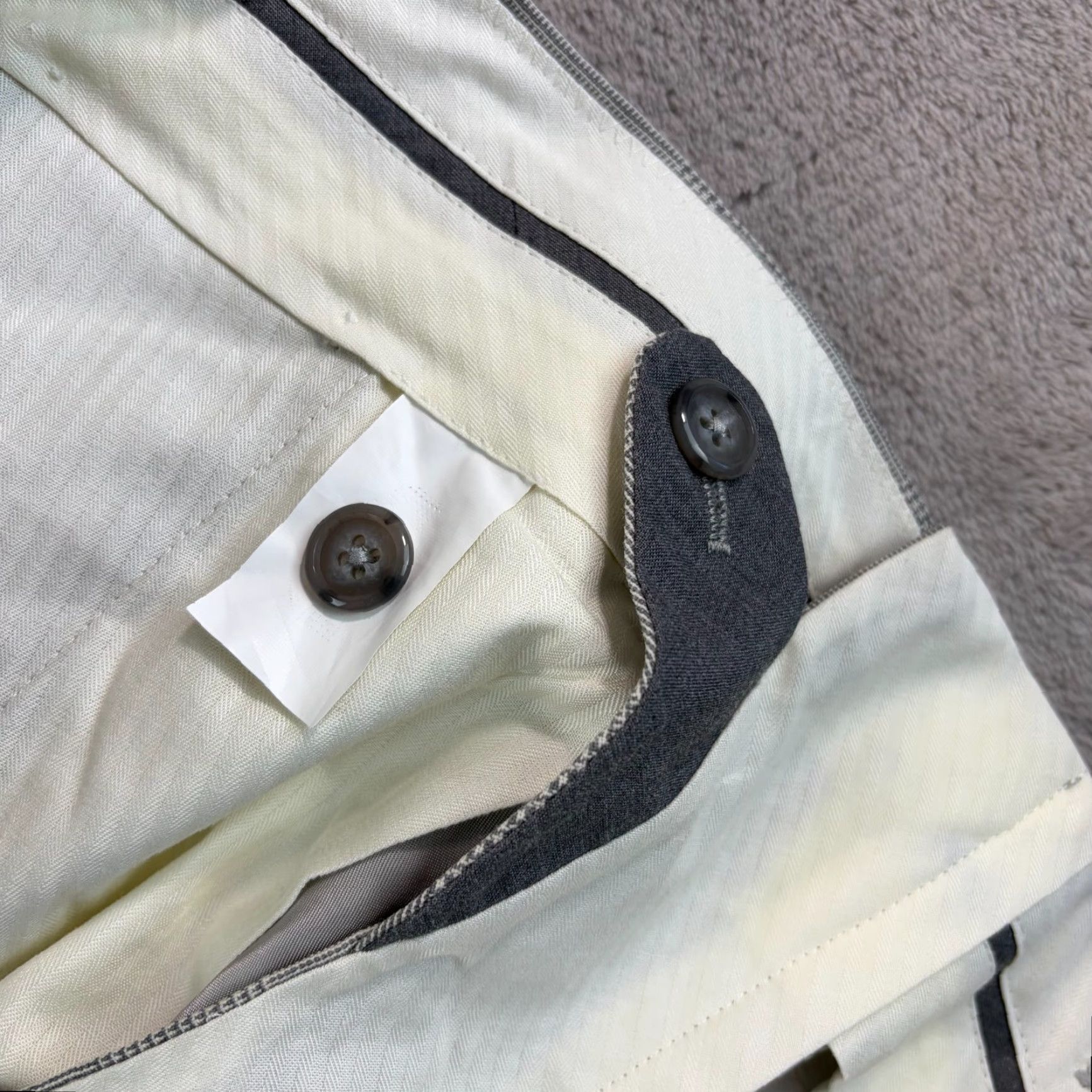 J.Crew J.CREW Kenmare Relaxed-fit Pants Marzotto Wool Grey Men 35x28 NWT Grey Check Dress Pants, Business, Office, Career, Preppy Mens Size US 35 - 4 Thumbnail