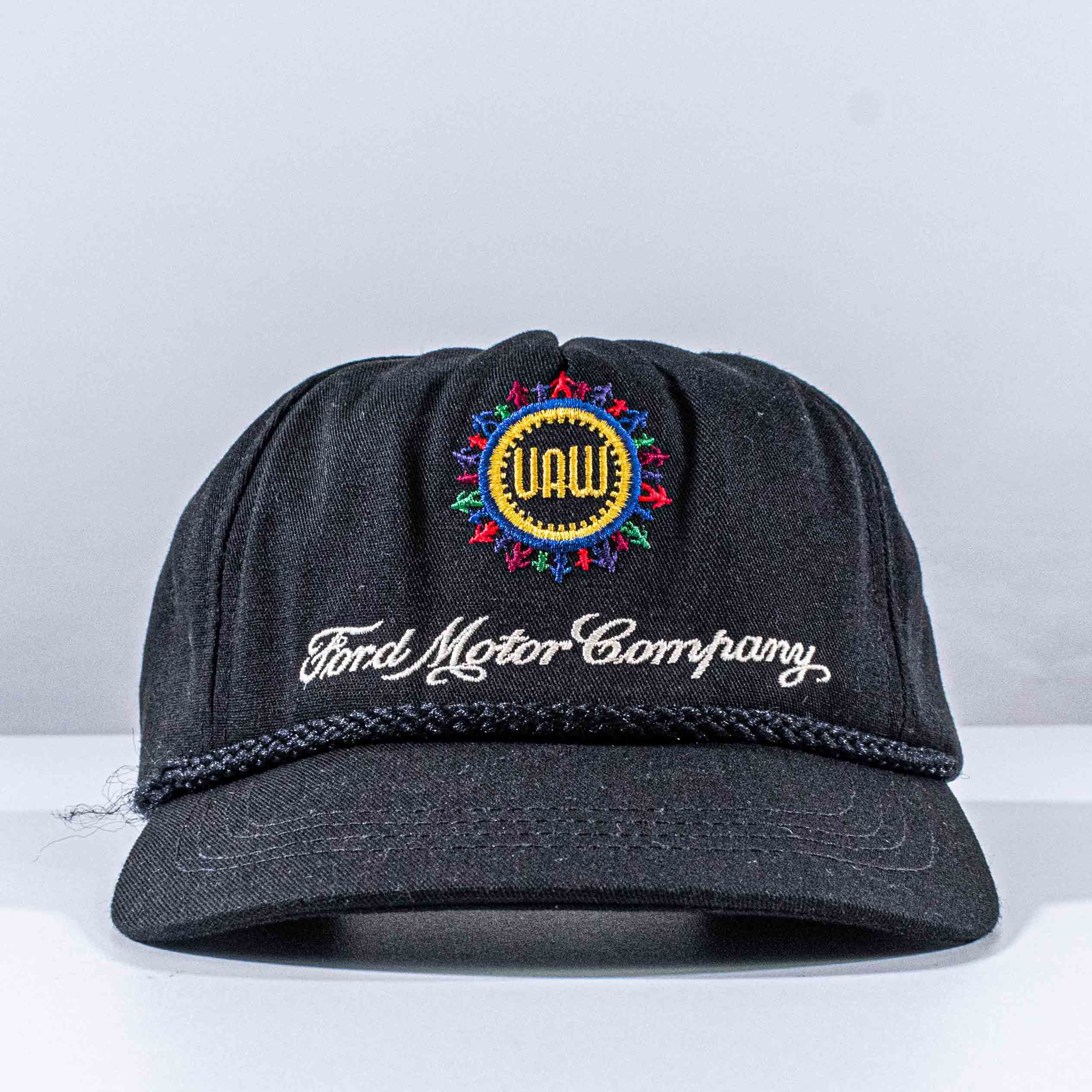 Vintage 90s Ford Motor Company Rope Hat United Auto Workers Snapback Size ONE SIZE - 2 Thumbnail