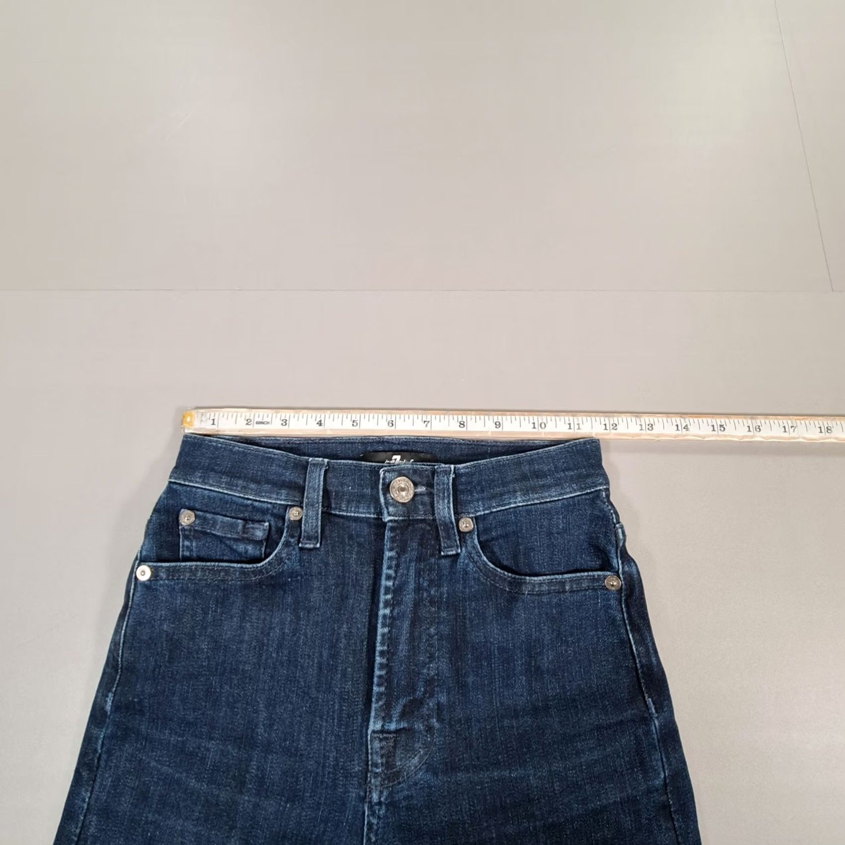 7 For All Mankind VINTAGE 7 For All Mankind Womens Jeans Dojo Flare Bootcut Denim Blue W23 L34 Slim Stretch Pockets 5-Pocket Womens Jeans Size 40" / US 18 - 6 Thumbnail