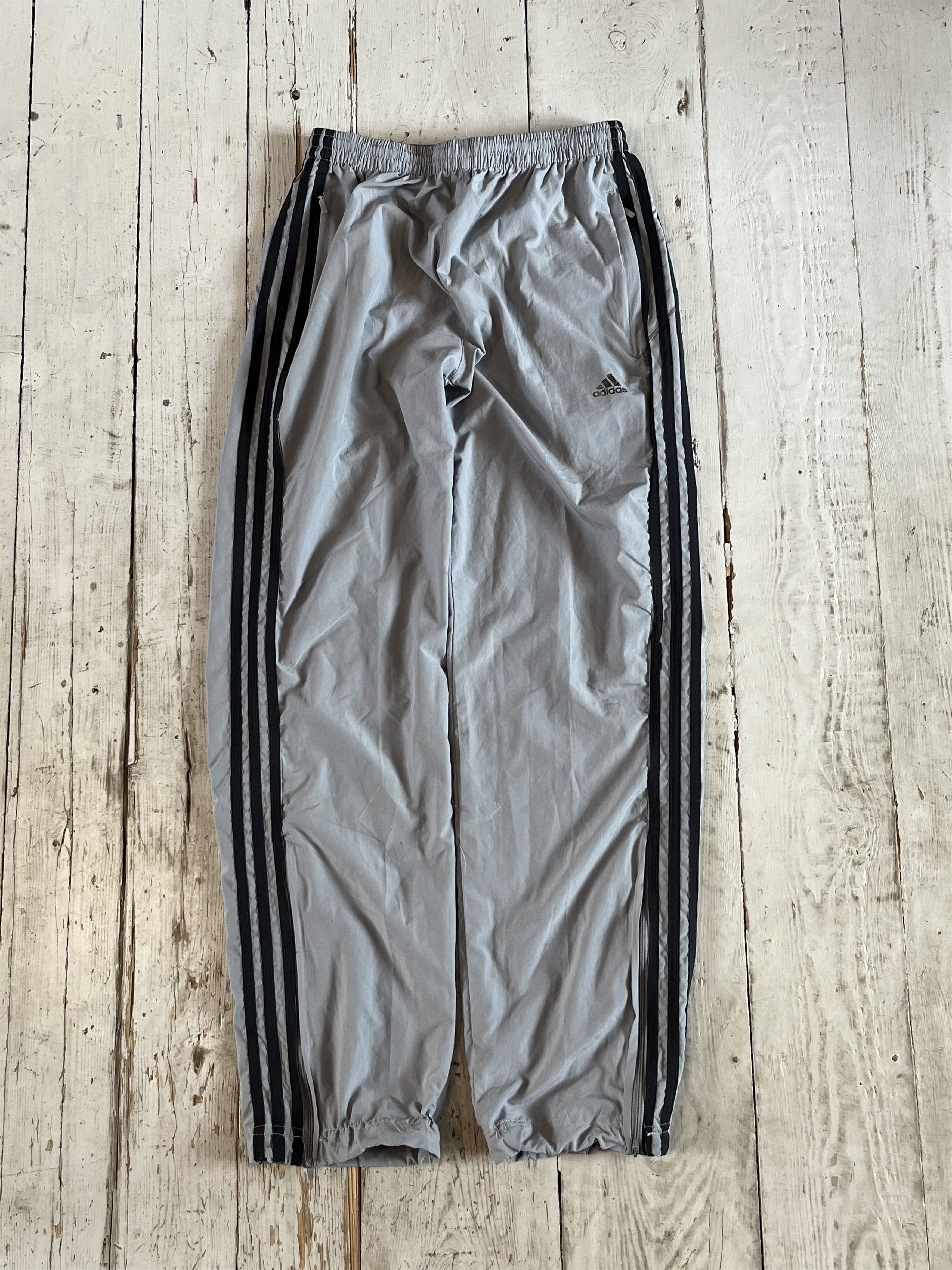 Adidas × Vintage y2k Adidas Parachute Nylon Baggy Striped Track Pants Size US 32 / EU 48 - 1 Thumbnail