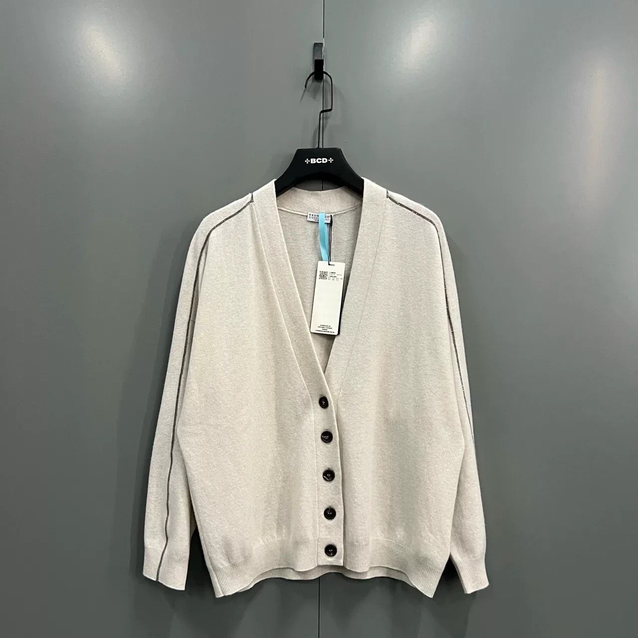 Brunello Cucinelli Brunello Cucinelli Patchwork Knit Cardigan Size US L / EU 52-54 / 3 - 1 Thumbnail
