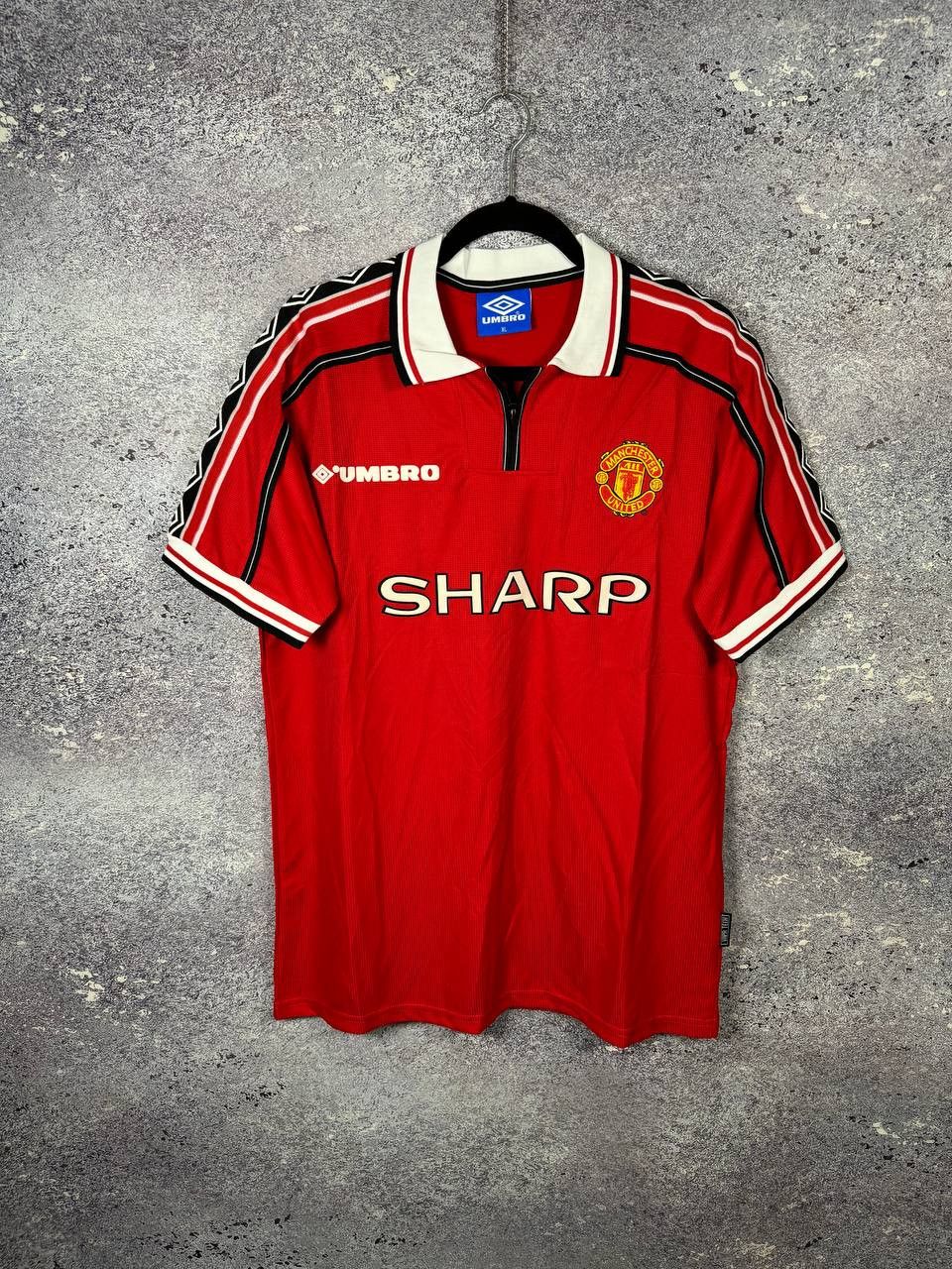 Other 90's Vintage Manchester United 1998 Soccer Jersey Large Size US L / EU 52-54 / 3 - 1 Thumbnail