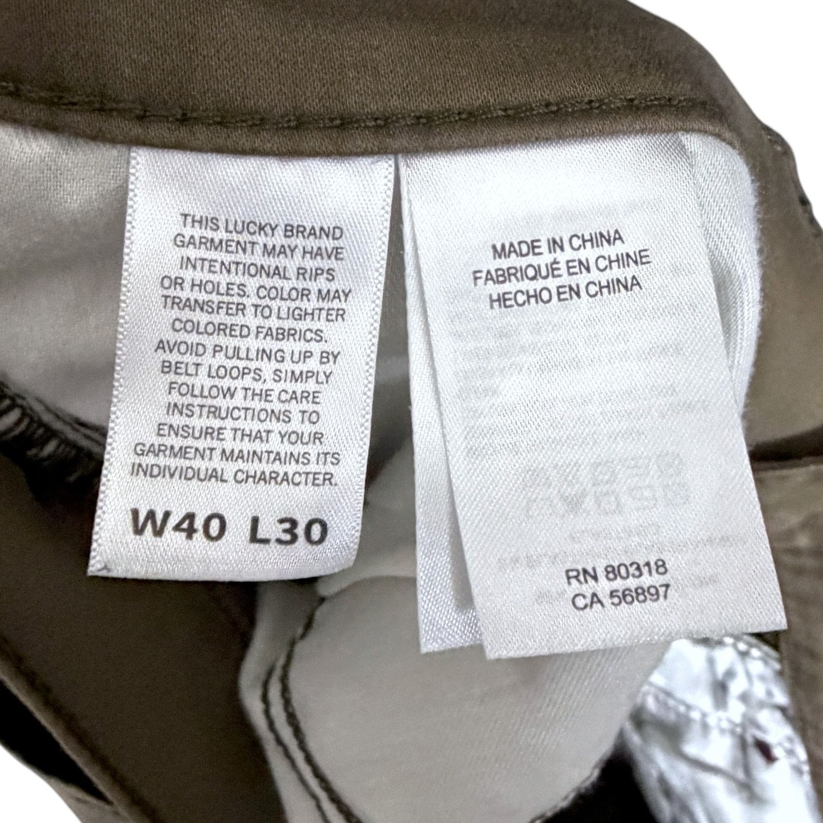 Lucky Brand Lucky Brand Men 40x30 410 Athletic Slim Chino Pants Green Size US 40 / EU 56 - 8 Thumbnail