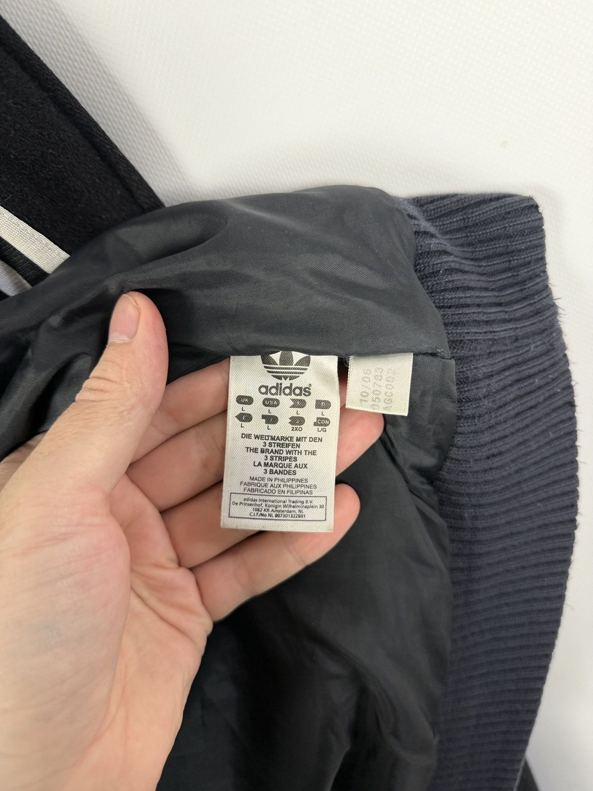 Adidas Adidas Originals Y2K Varsity Bomber Wool Jacket Snap Buttons Size US L / EU 52-54 / 3 - 11 Thumbnail