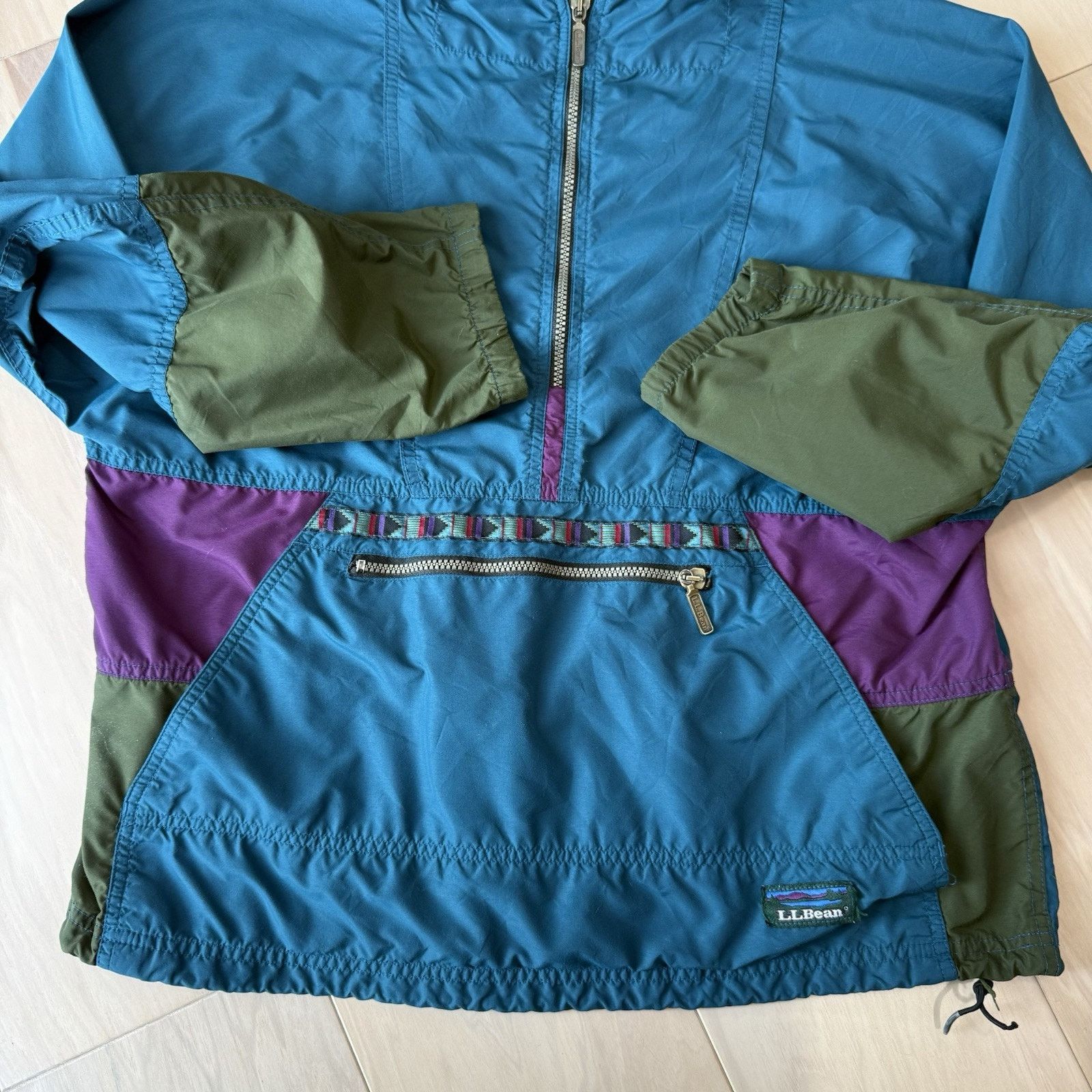 L.L. Bean × Vintage Vintage LL Bean Anorak Medium Teal Purple 90s Windbreaker Size US M / EU 48-50 / 2 - 5 Thumbnail