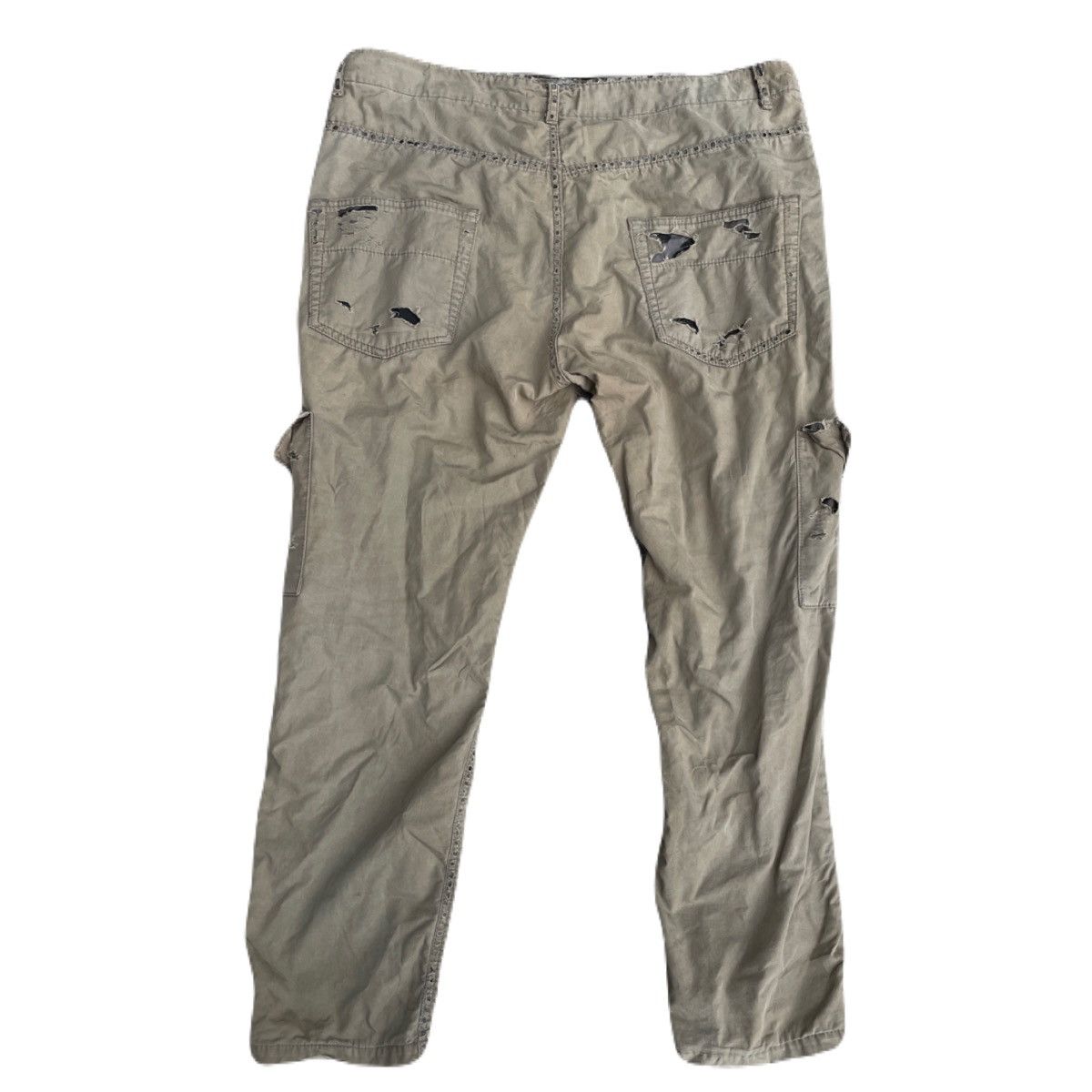 If Six Was Nine 2000s Japanese archive Distressed Design Cargo Pants Y2K Size US 33 - 4 Thumbnail