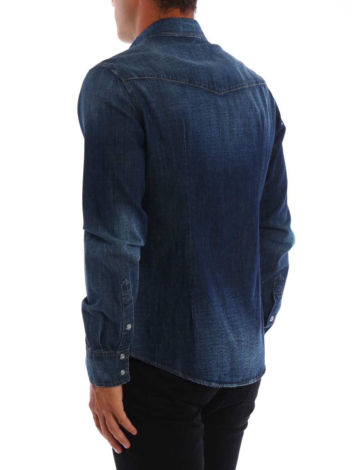 Dolce & Gabbana o1y0125 Denim Shirt in Blue Size US M / EU 48-50 / 2 - 3 Thumbnail