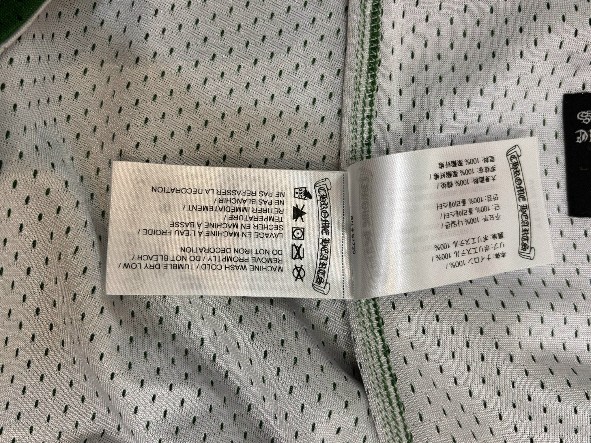 Chrome Hearts CHROME HEARTS Mesh Reversible Basketball Jersey GREEN/WHITE Size US L / EU 52-54 / 3 - 16 Thumbnail