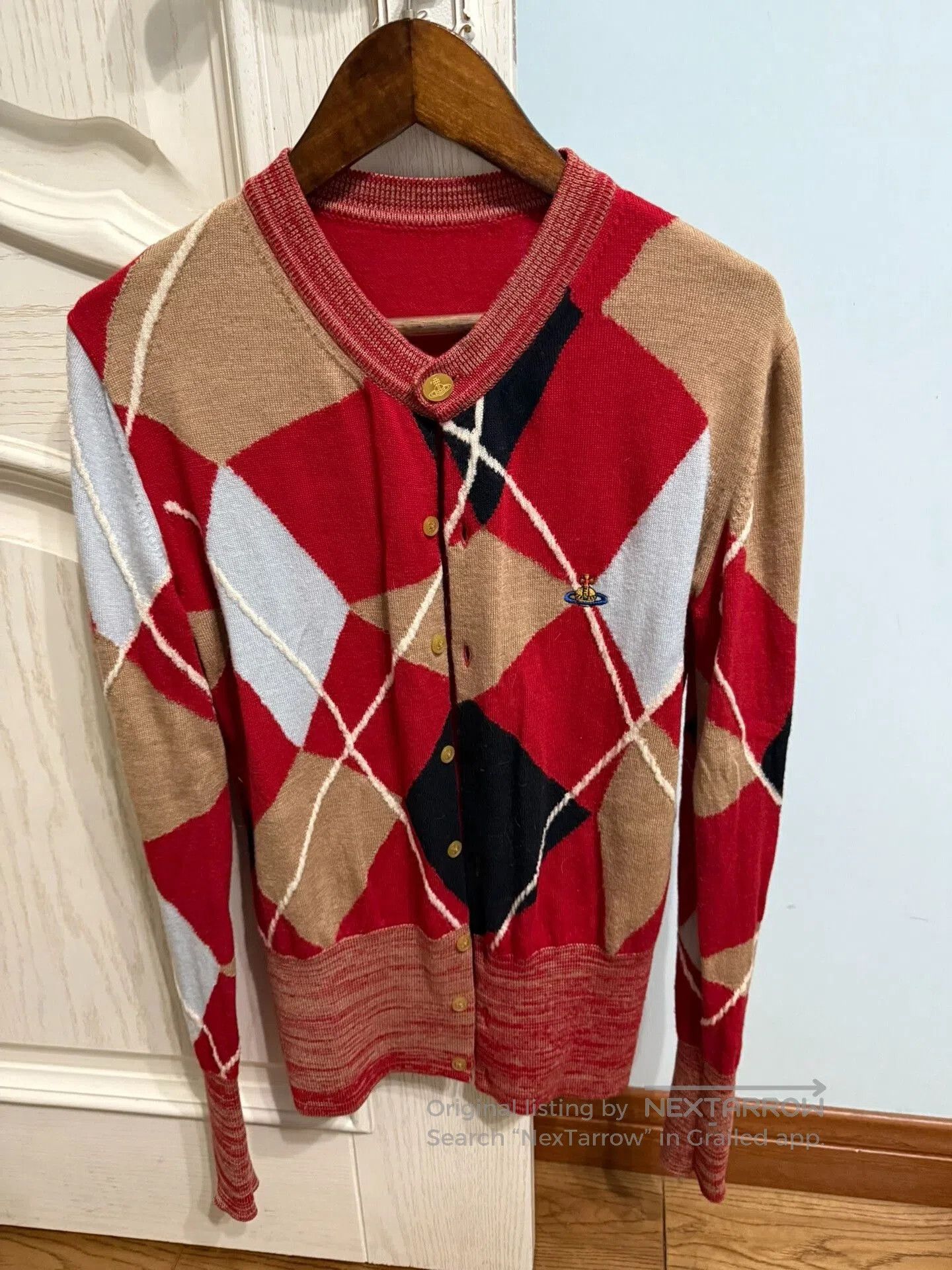 Vivienne Westwood Vivienne Westwood Knitted Cardigan with Plaid Design. Size S / US 4 / IT 40 - 1 Thumbnail