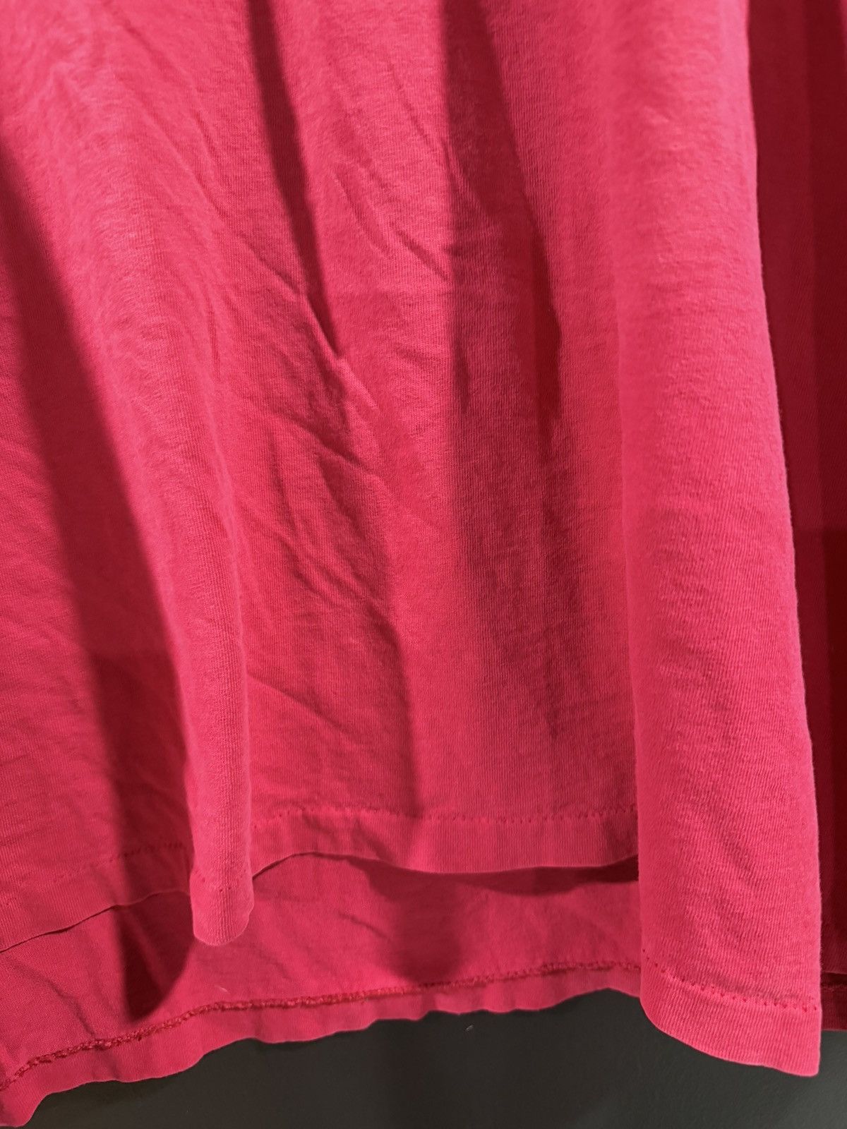 Vintage 1990s Vintage Red Blank Single Stitch Faded Distressed LS XL Size US XL / EU 56 / 4 - 6 Thumbnail
