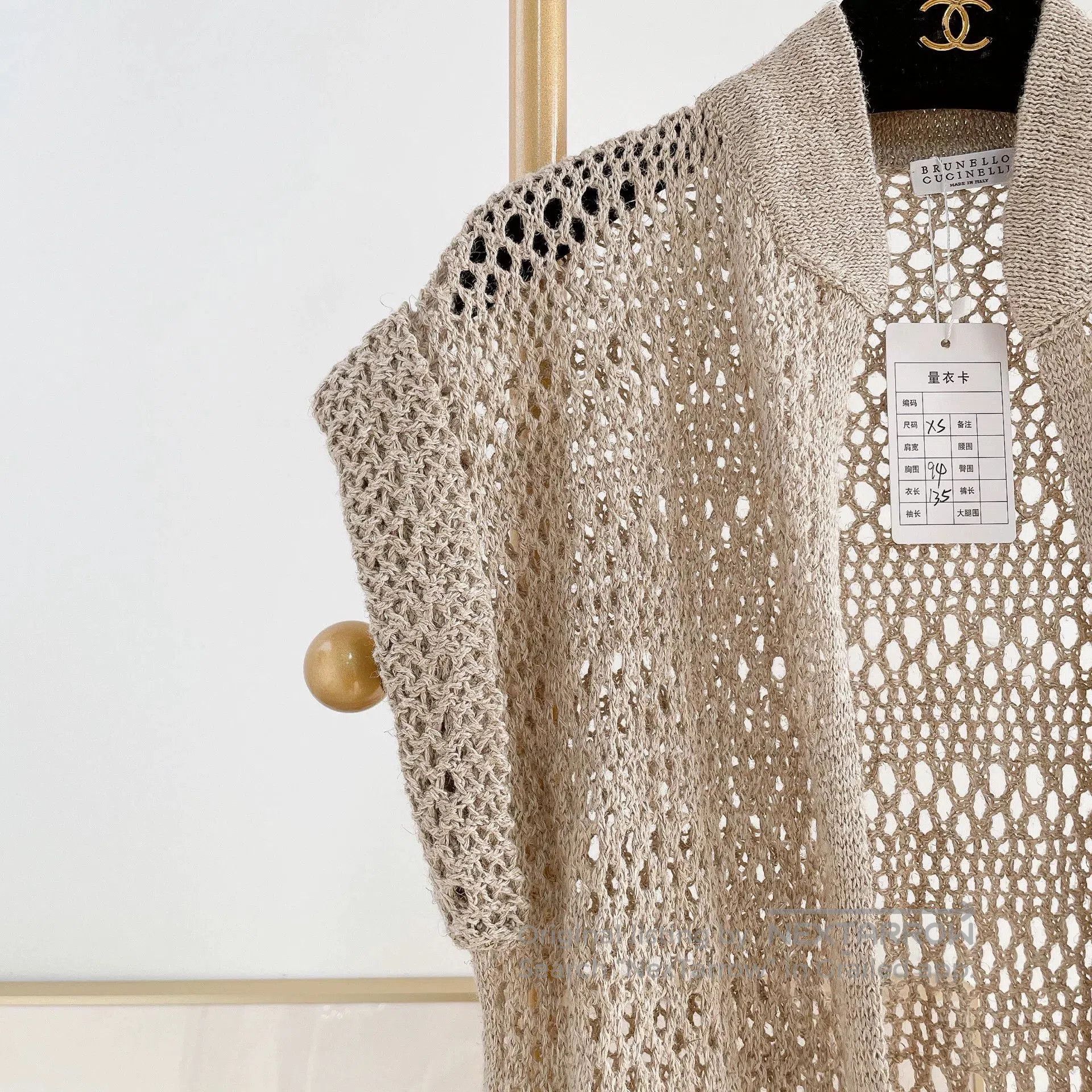 Brunello Cucinelli Brunello Cucinelli Long Hollow-Knit Coat. Size US XS / EU 42 / 0 - 3 Thumbnail