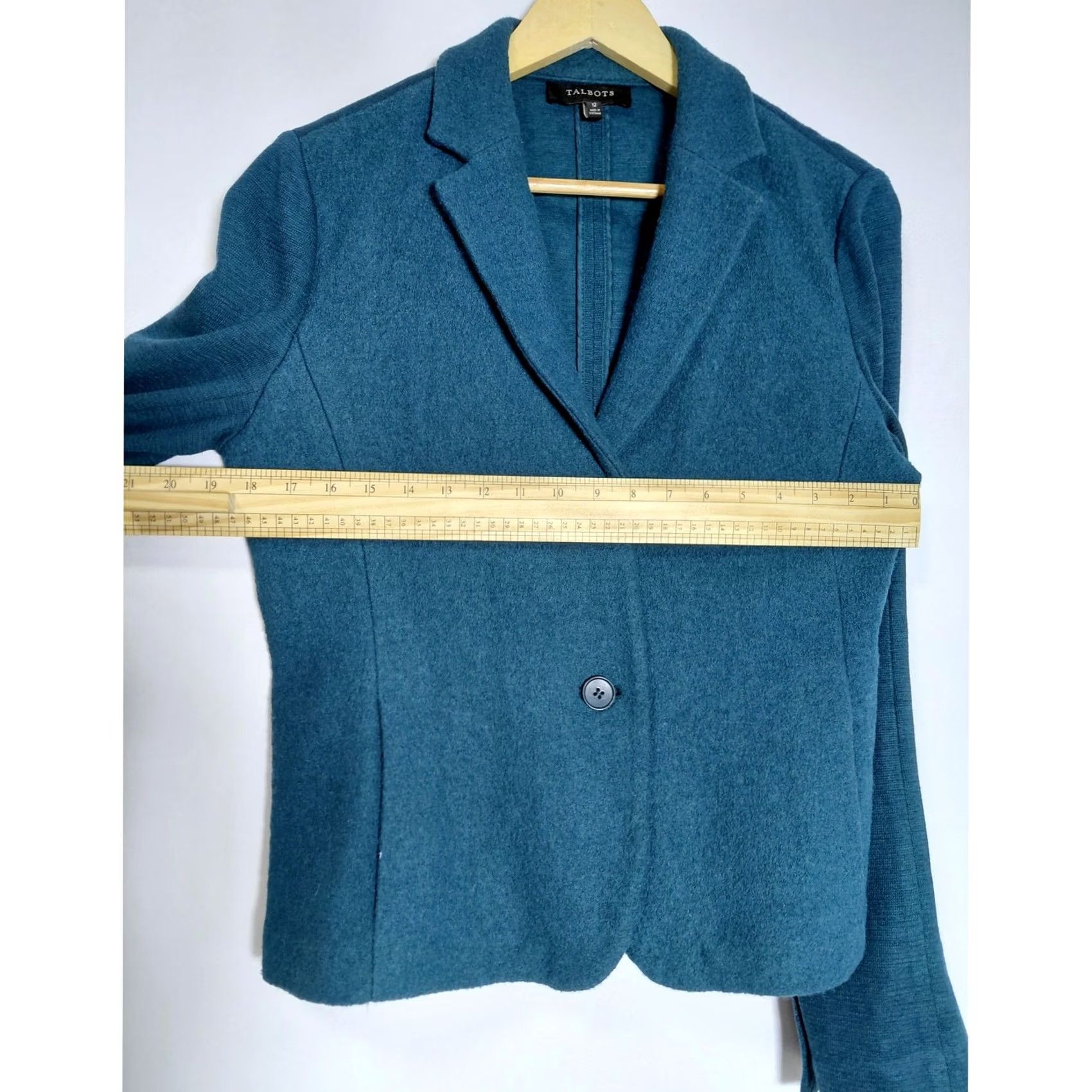 Talbots Talbots Wool Blend Blazer Blue Women Solid Long Sleeve Size 12 Size XL / US 12-14 / IT 48-50 - 6 Thumbnail