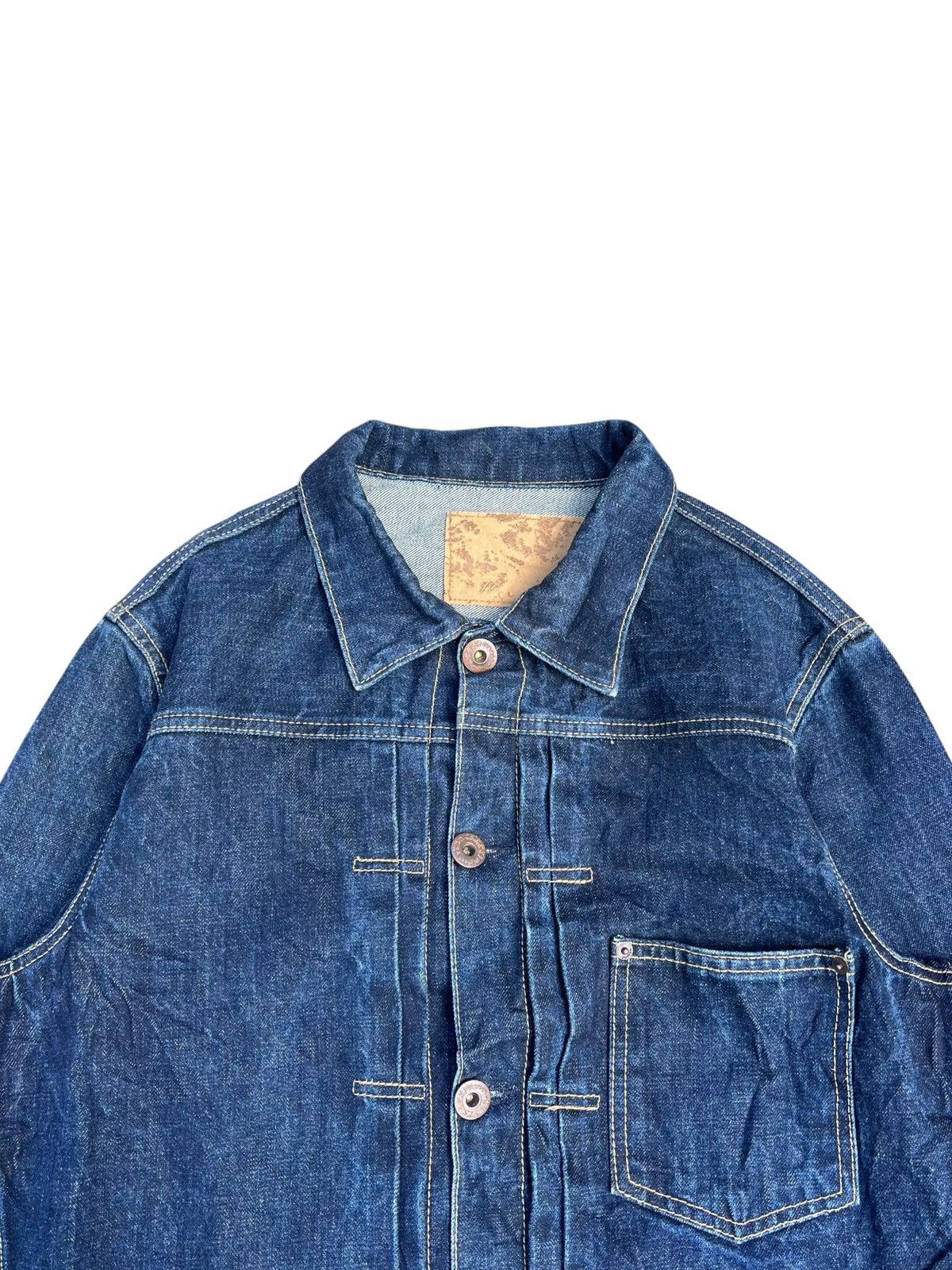 Japanese Brand Type 1 Denim Jacket Cinch Back Size US M / EU 48-50 / 2 - 2 Thumbnail
