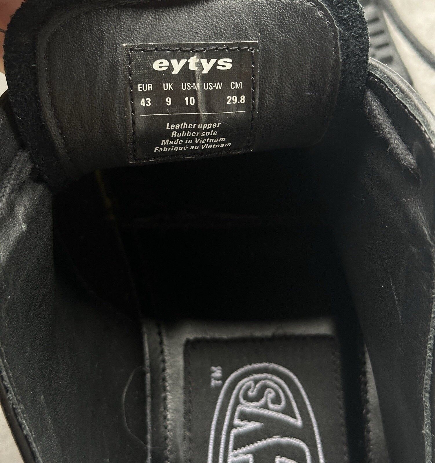 Eytys EYTYS Men's Alexis Derby Shoes Black Leather Chunky Platform Size US 10 / EU 43 - 12 Thumbnail