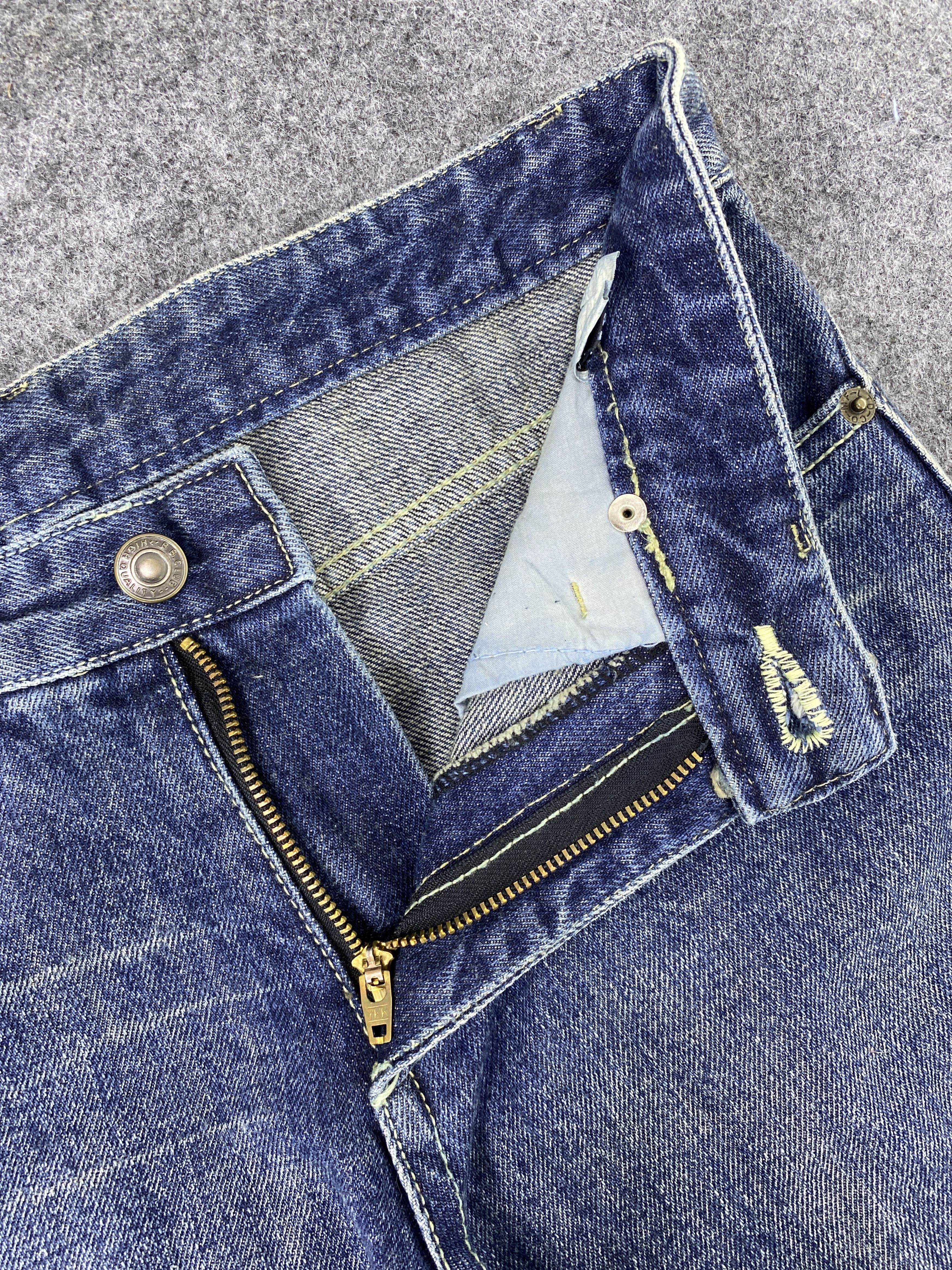 Japanese Brand Japanese Brand Blue Wash Flare Jeans - J984 Size 28" / US 6 / IT 42 - 7 Thumbnail