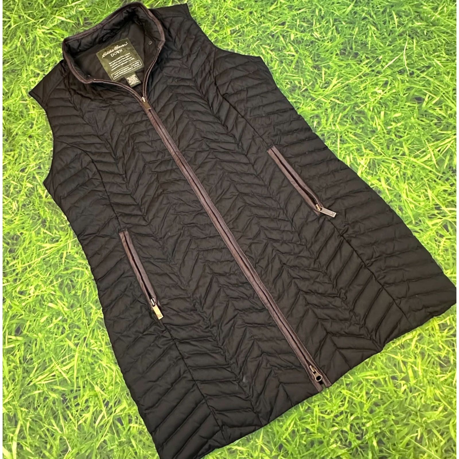 Eddie Bauer Eddie Bauer Down Large Goose Down Vest Puffer Jacket Men's XL Black Insulated Full Zip Stand-Up Collar All Seasons Size US XL / EU 56 / 4 - 2 Thumbnail