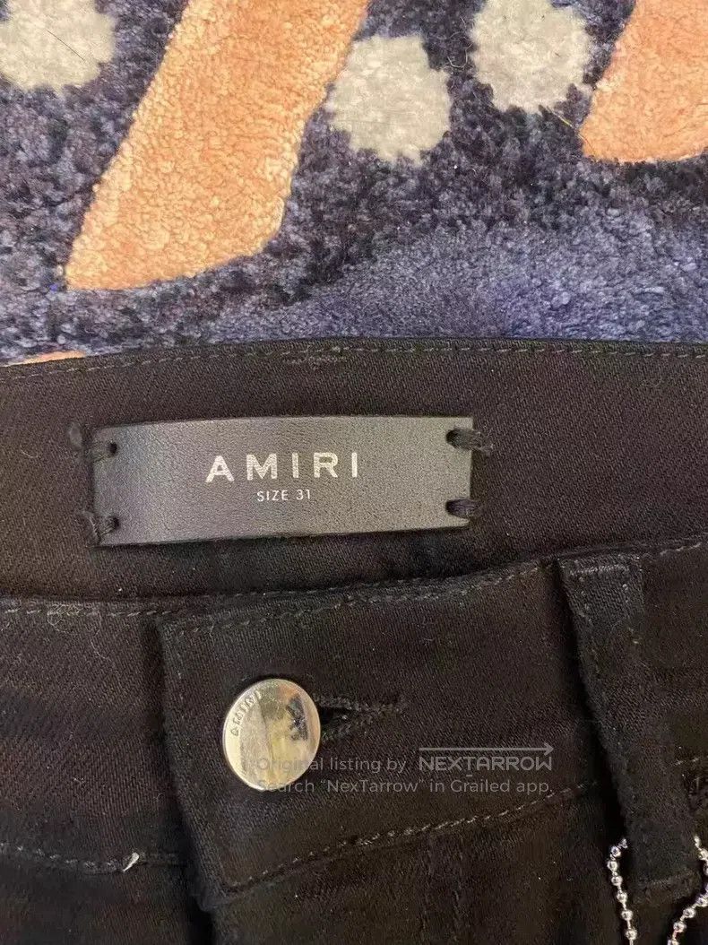 Amiri Amiri Classic cashew flower sequined black denim jeans siz Size US 31 - 3 Thumbnail