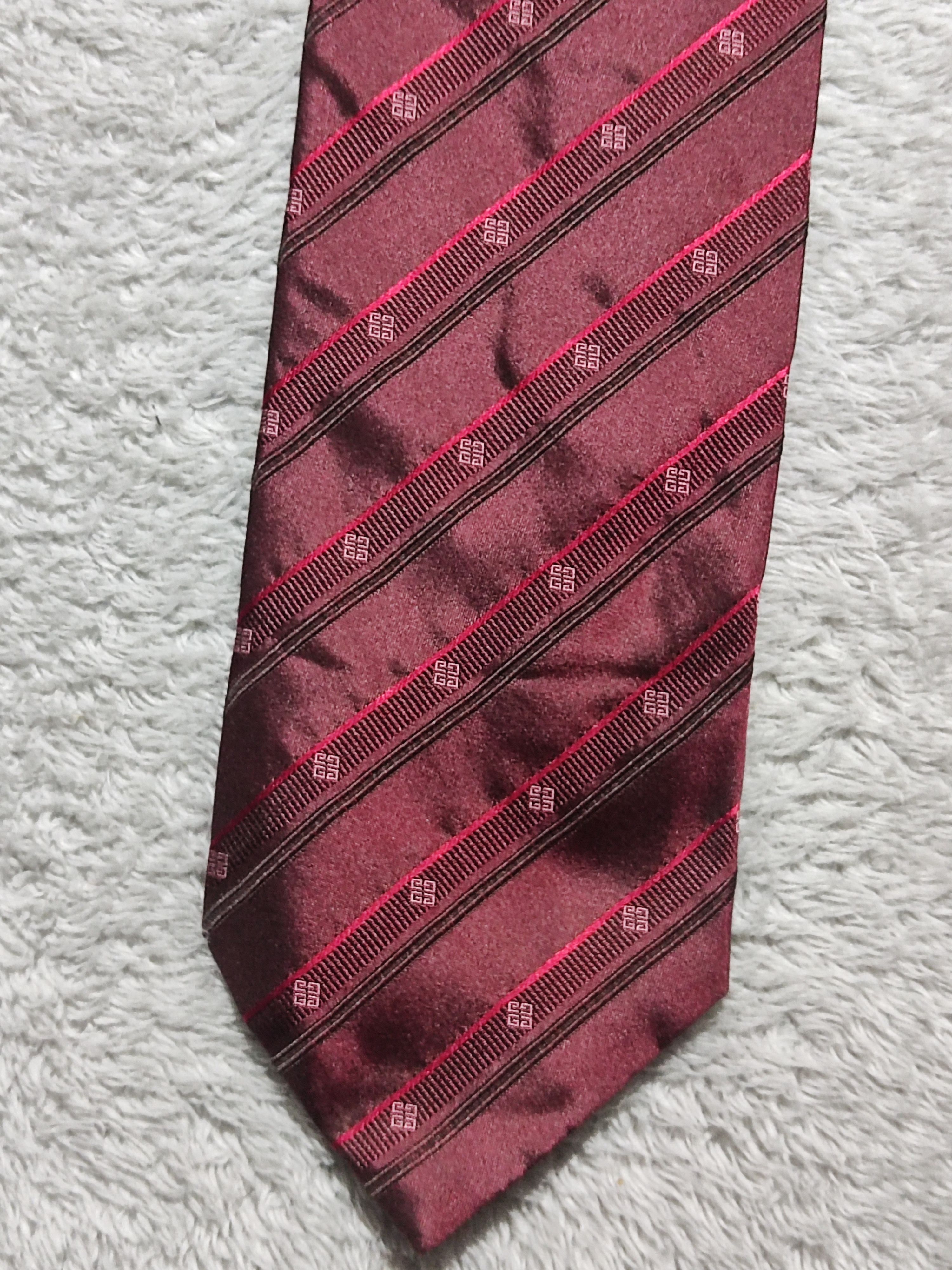 Givenchy Givenchy burgundy silk-cotton classic diagonal stripes 4G Size 30 - 2 Thumbnail