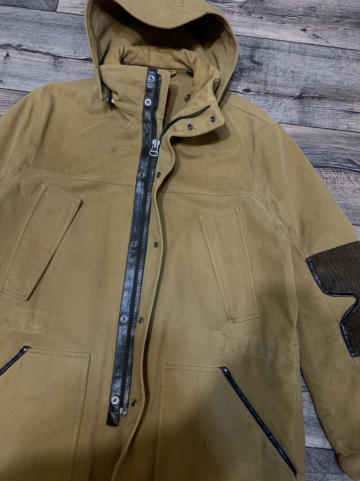 Hugo × Hugo Boss Vintage Hugo Boss Long Brown Thick Cotton Parka Jacket Size US M / EU 48-50 / 2 - 5 Thumbnail
