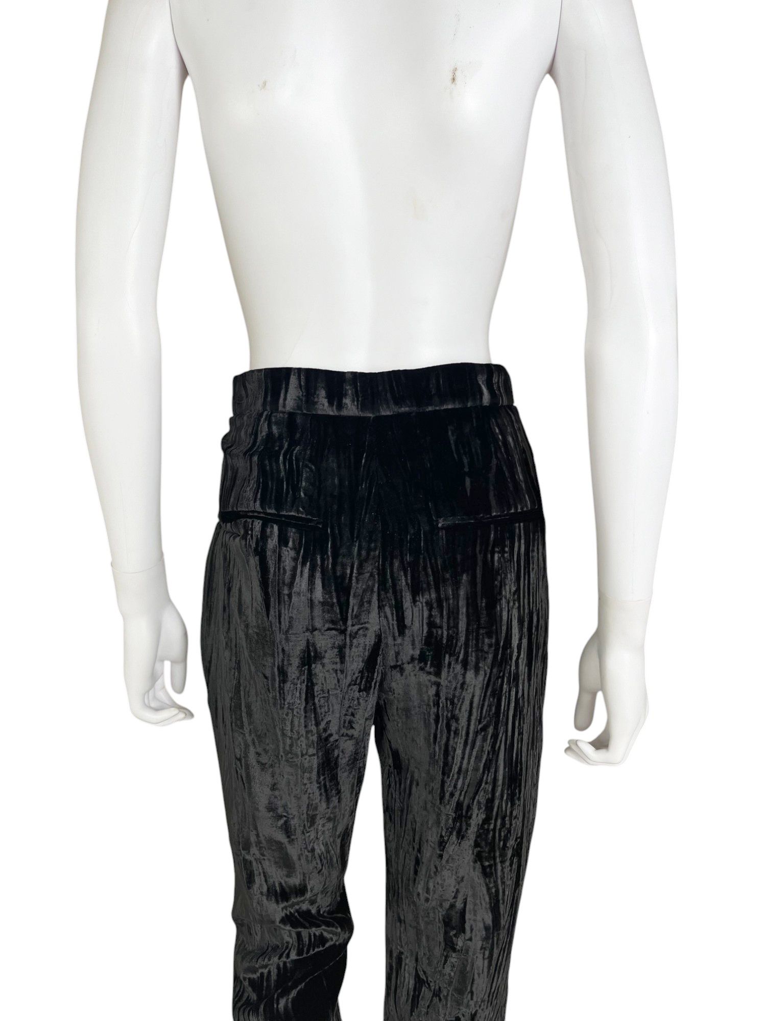 Saint Laurent Paris by Anthony Vaccarello F/W 2018 Black Velvet Pants Size 26" / US 2 / IT 38 - 8 Thumbnail