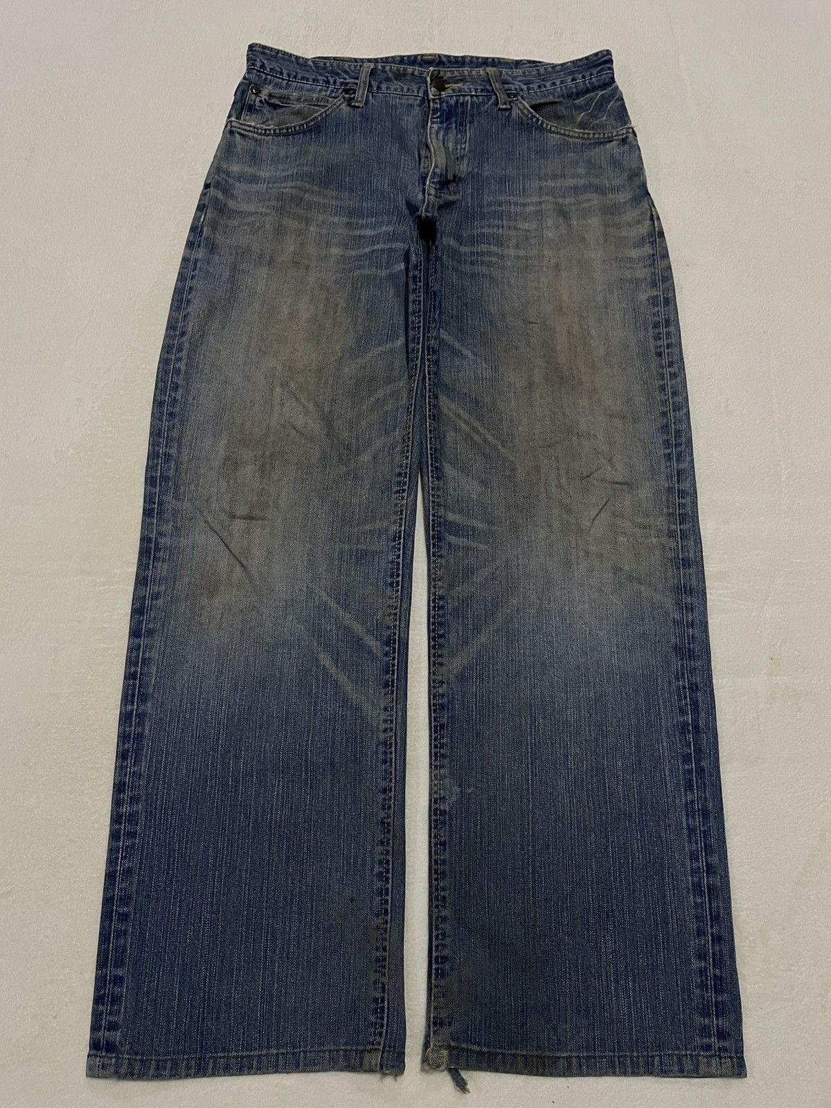 Vintage Wrangler Faded Distress Denim Jeans