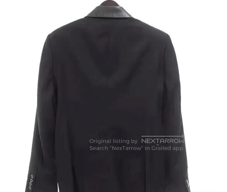Roen Black Structured Jacket with Leather Accents - Size L. Size US L / EU 52-54 / 3 - 2 Thumbnail