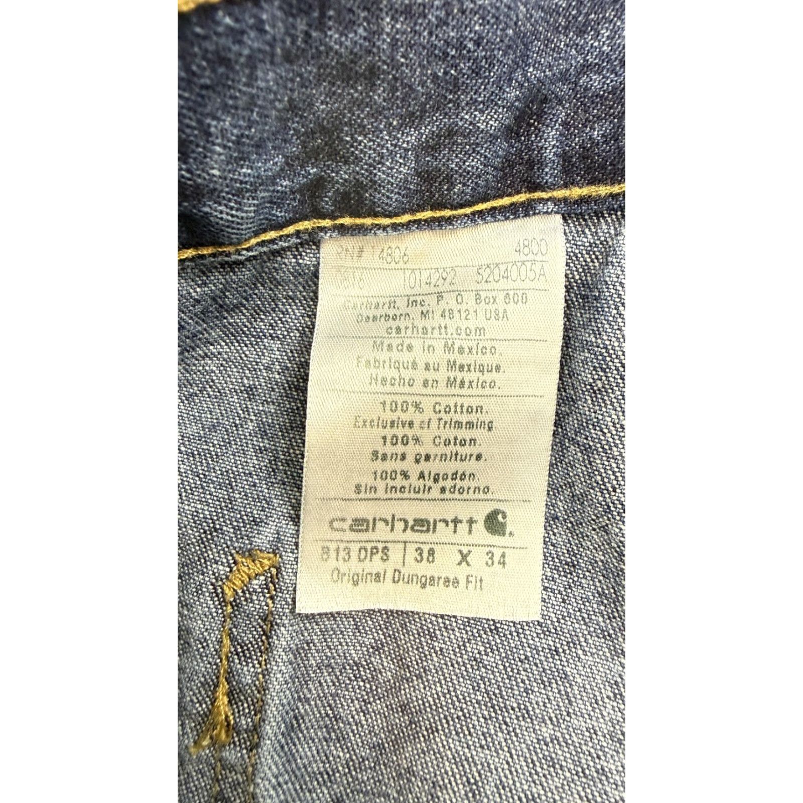 Carhartt Carhartt Jeans Mens 38x34 Blue B13 Original Dungaree Fit Carpenter Denim Pants Size US 38 / EU 54 - 6 Thumbnail