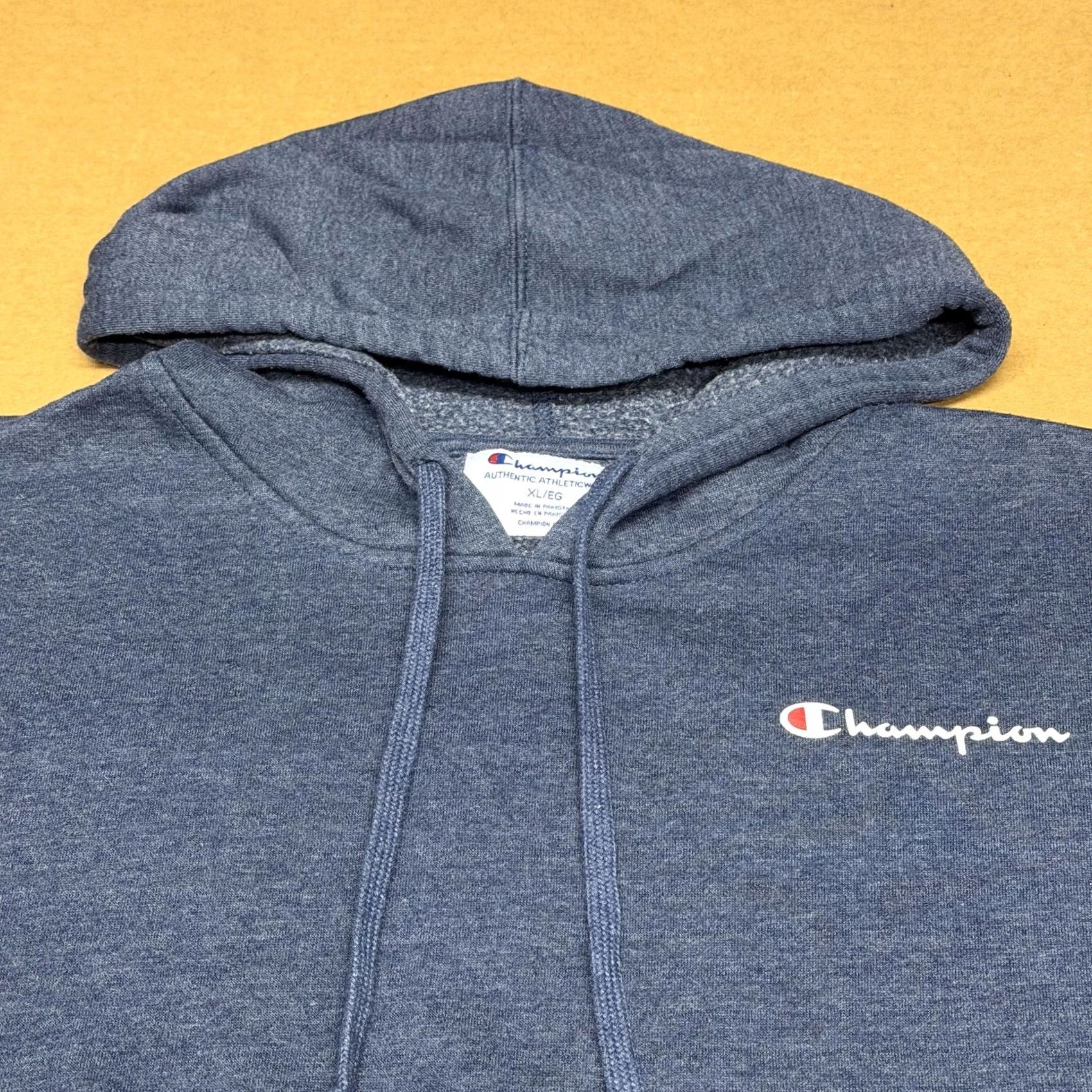 Champion Champion Hoodie Mens XL Blue Pullover Fleece Sweatshirt Script Logo Athletic Size US XL / EU 56 / 4 - 2 Thumbnail