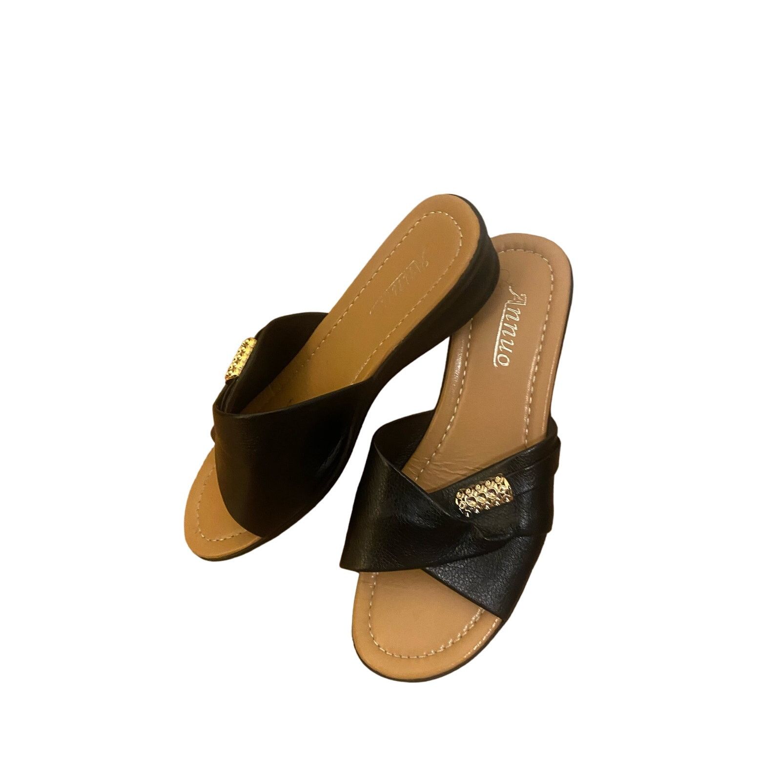 & Other Stories Black color Slippers , Stylish Cross Band Design, Size 9 1/2 Size US 9.5 / IT 39.5 - 6 Thumbnail