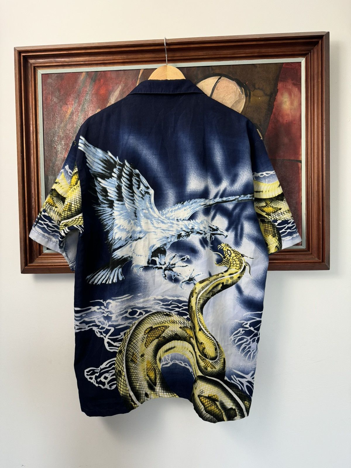 Vintage Vintage m Japanesse Dragon Eagle Alternative Button Up Shirt Size US L / EU 52-54 / 3 - 2 Thumbnail