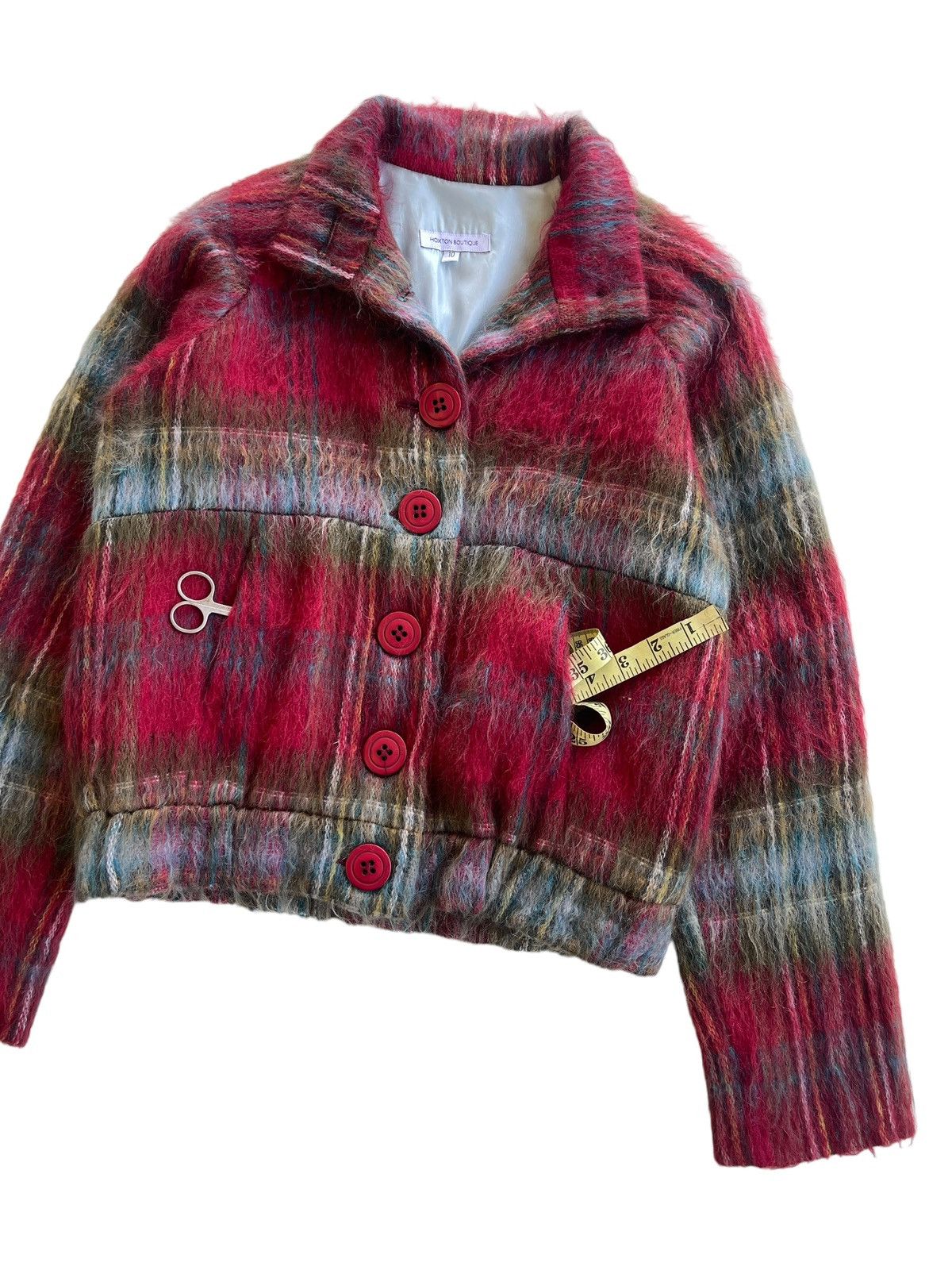 Vintage Hoxton Boutique England Fuzzy Mohair Blouson Jacket Size M / US 6-8 / IT 42-44 - 3 Thumbnail
