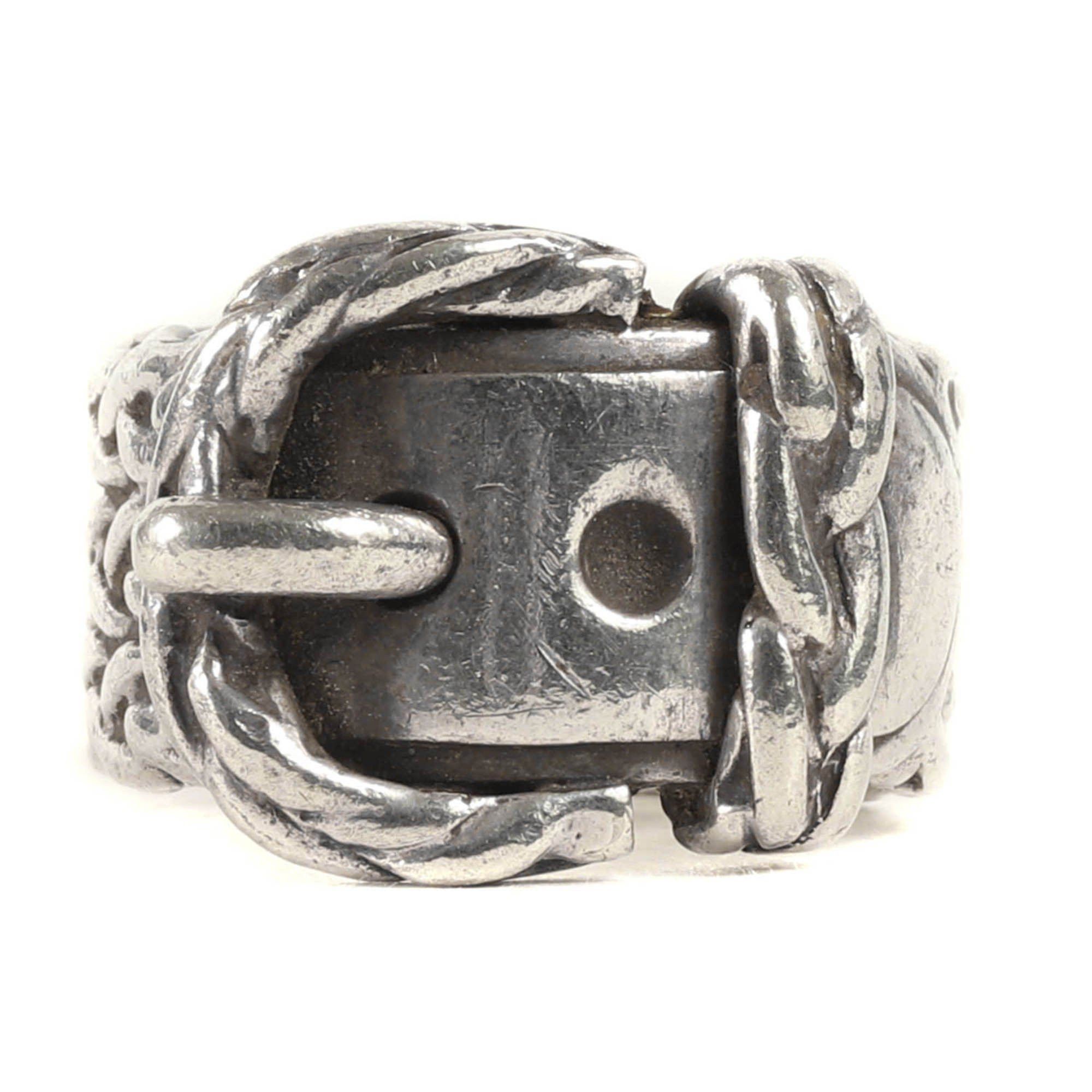 image of Hermes Diane Silver Ring Jewelry Belt 50 Accessories, Women's