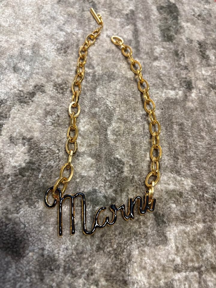 Marni Marni Logo Plaque Chain-Link Necklace Size ONE SIZE - 3 Thumbnail