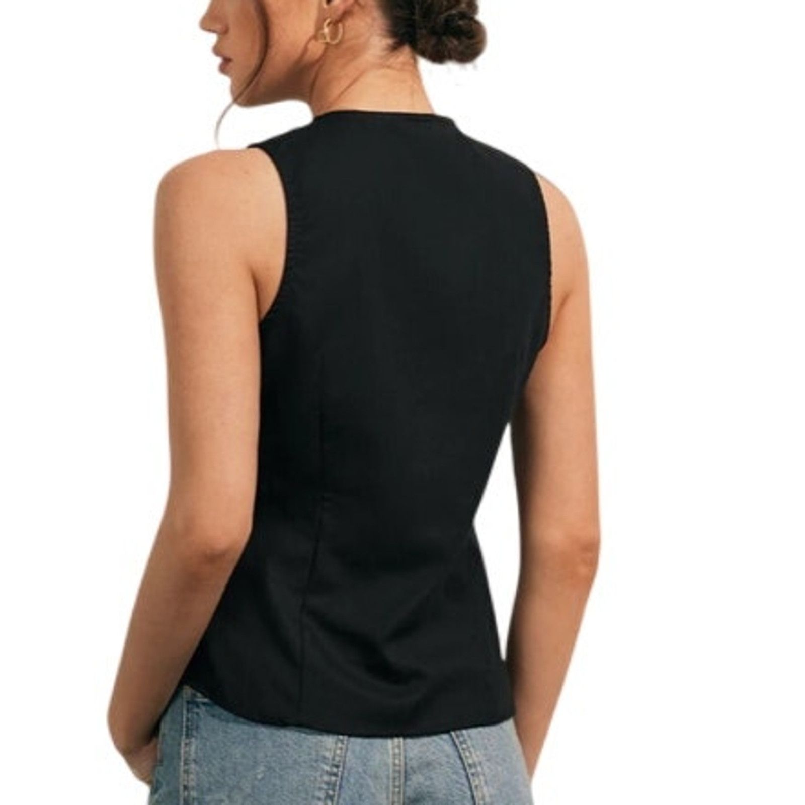 Other Commense Linen Blends Button Up Crew Neck Sleeveless Tank Size L / US 10 / IT 46 - 5 Thumbnail