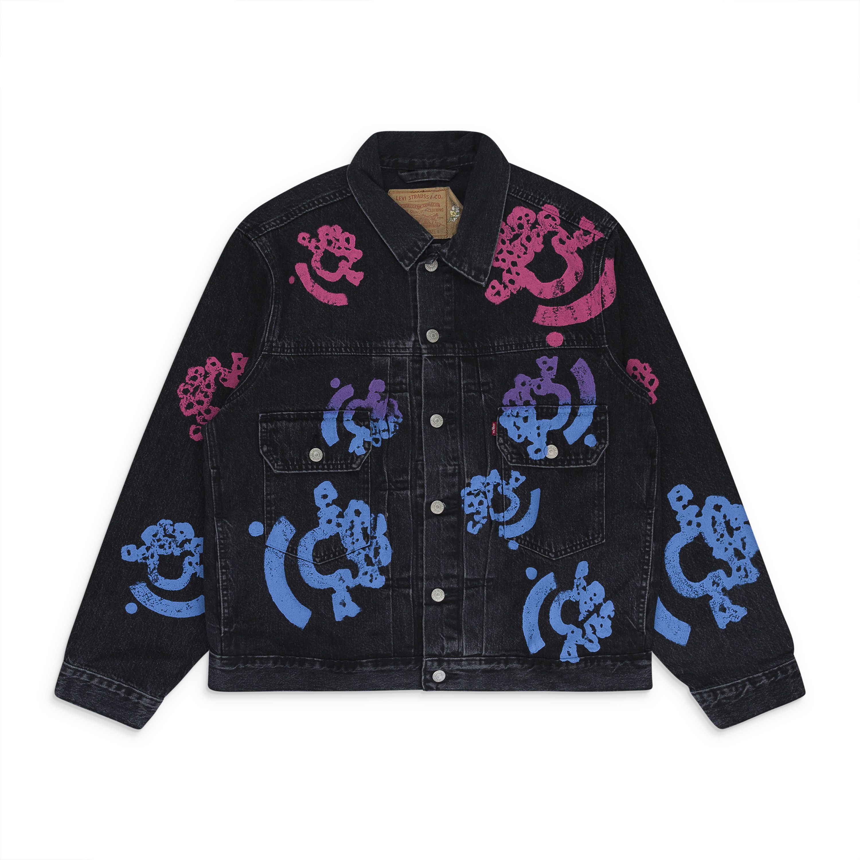 Washed Black Bstroy Tears Type-2 Denim Jacket Size S