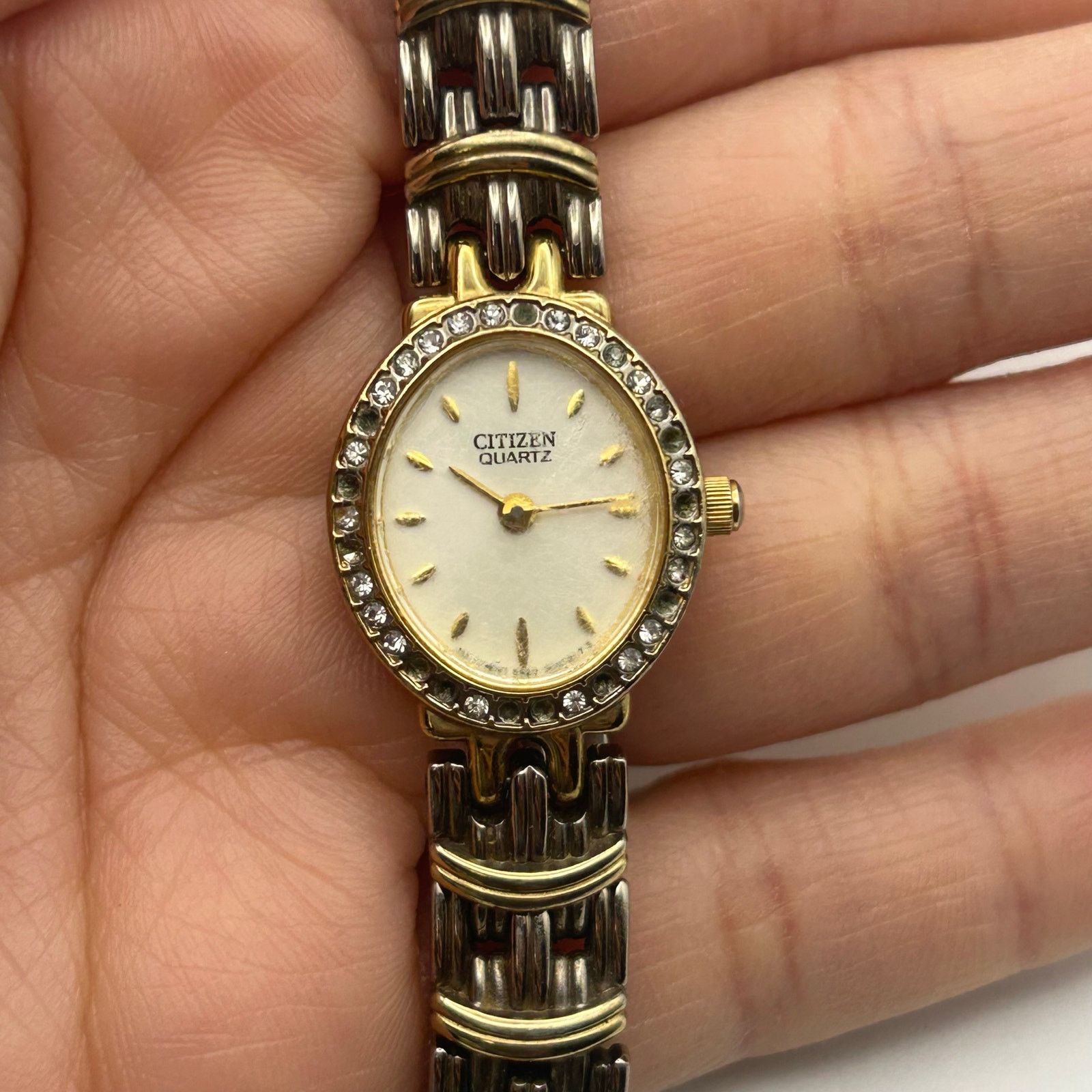Citizen Vintage Citizen TwoTone Stainless-Steel Crystal Bezel Watch Size ONE SIZE - 6 Thumbnail