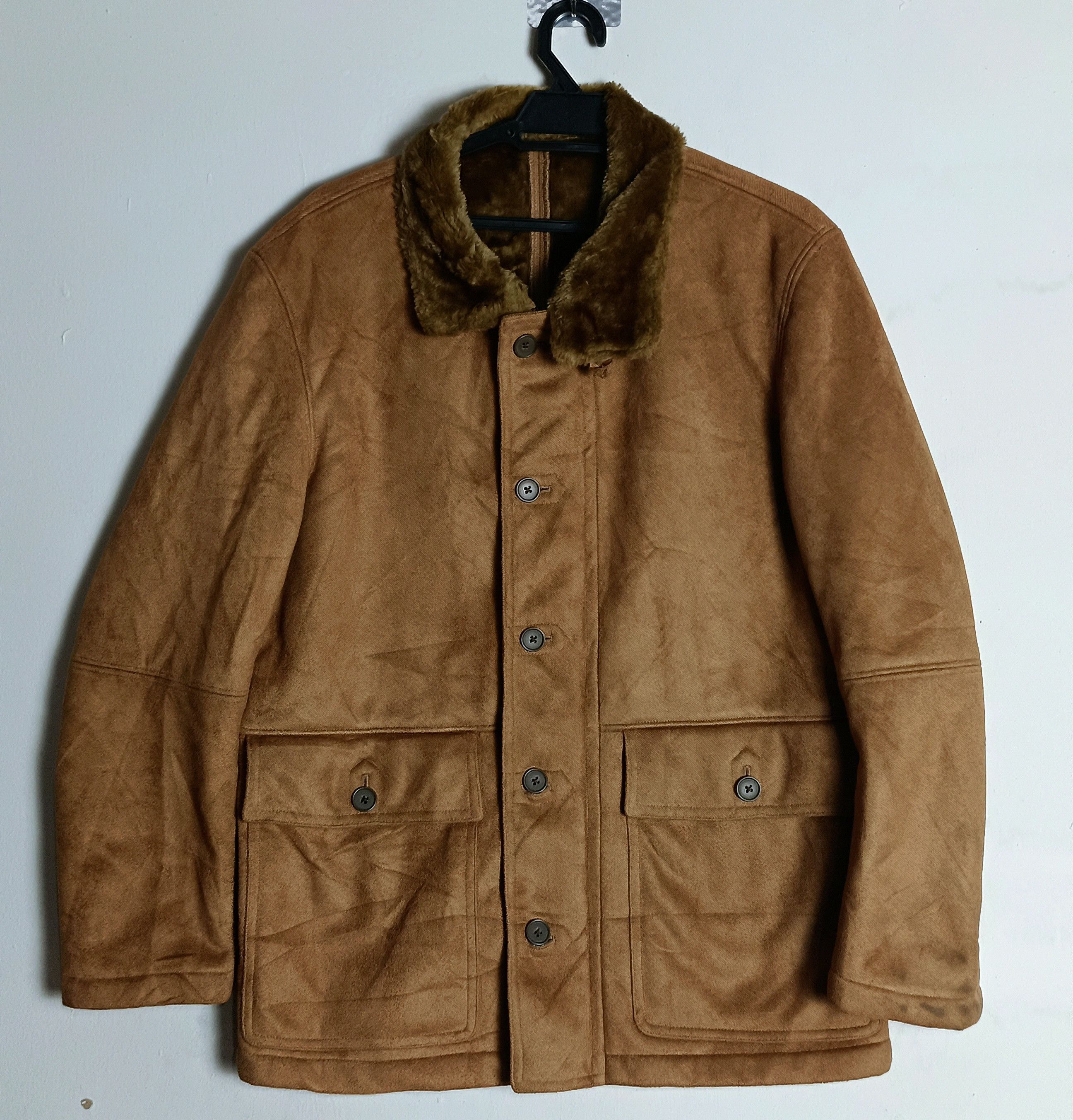 Vintage Vintage British Khaki New York Mink Fur Coat Menswear Brown Size US L / EU 52-54 / 3 - 1 Thumbnail