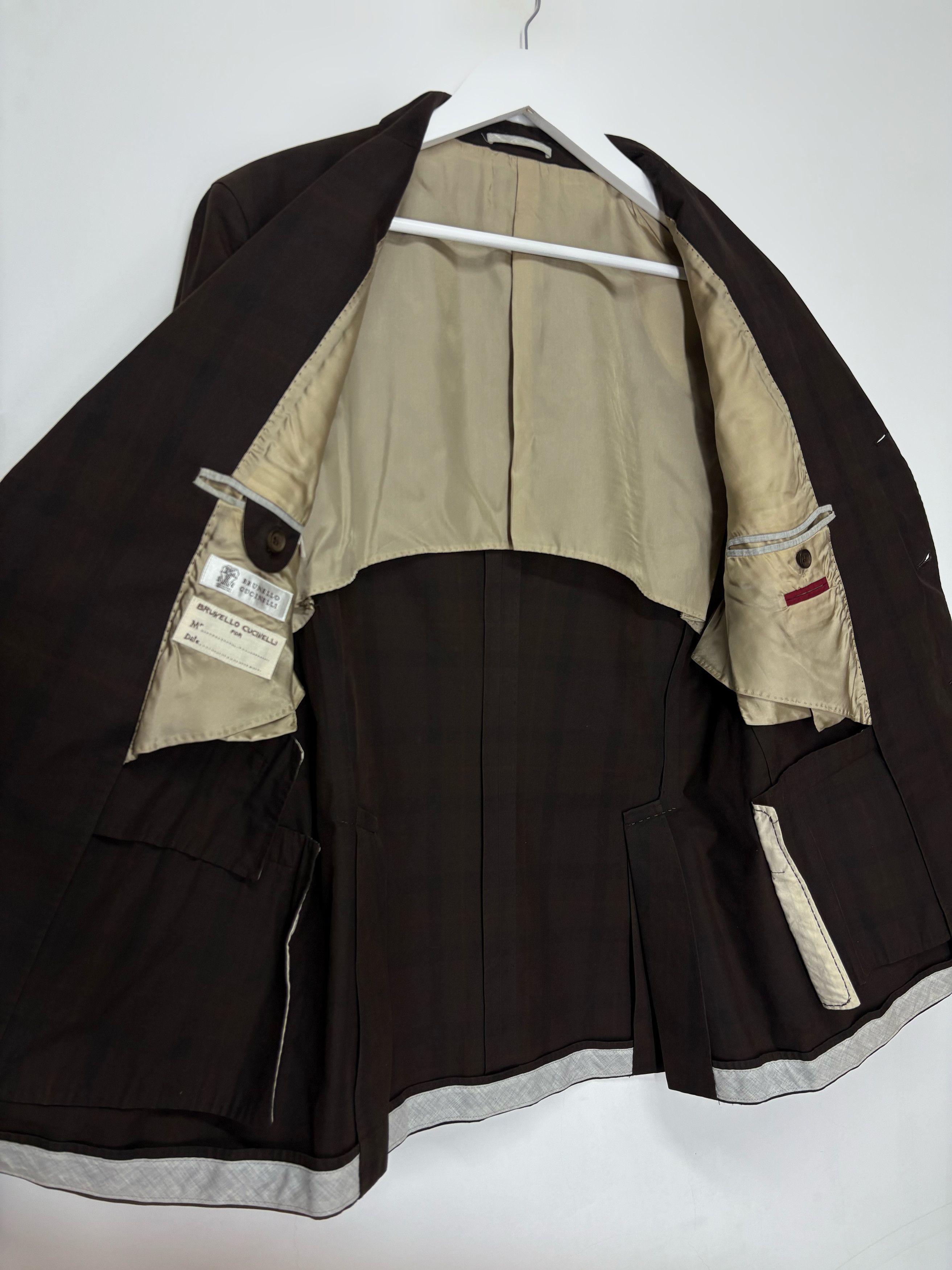 Brunello Cucinelli Brunello Cucinelli Men’s Plaid Print Sport Jacket Size 50R - 13 Thumbnail
