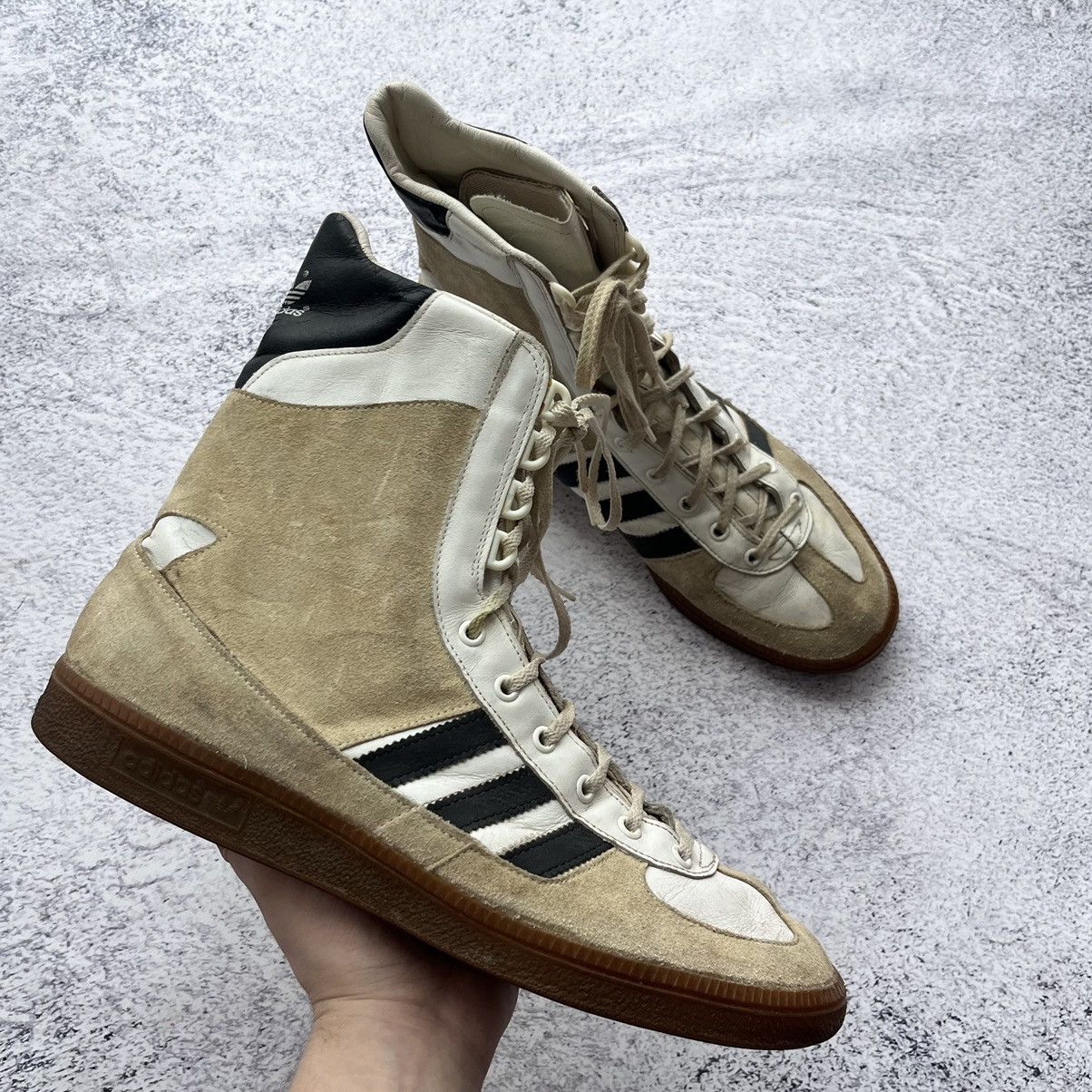Adidas × Vintage vintage 80's Adidas Adimed Stabil Leather Men's Sneakers Size US 12 / EU 45 - 1 Thumbnail