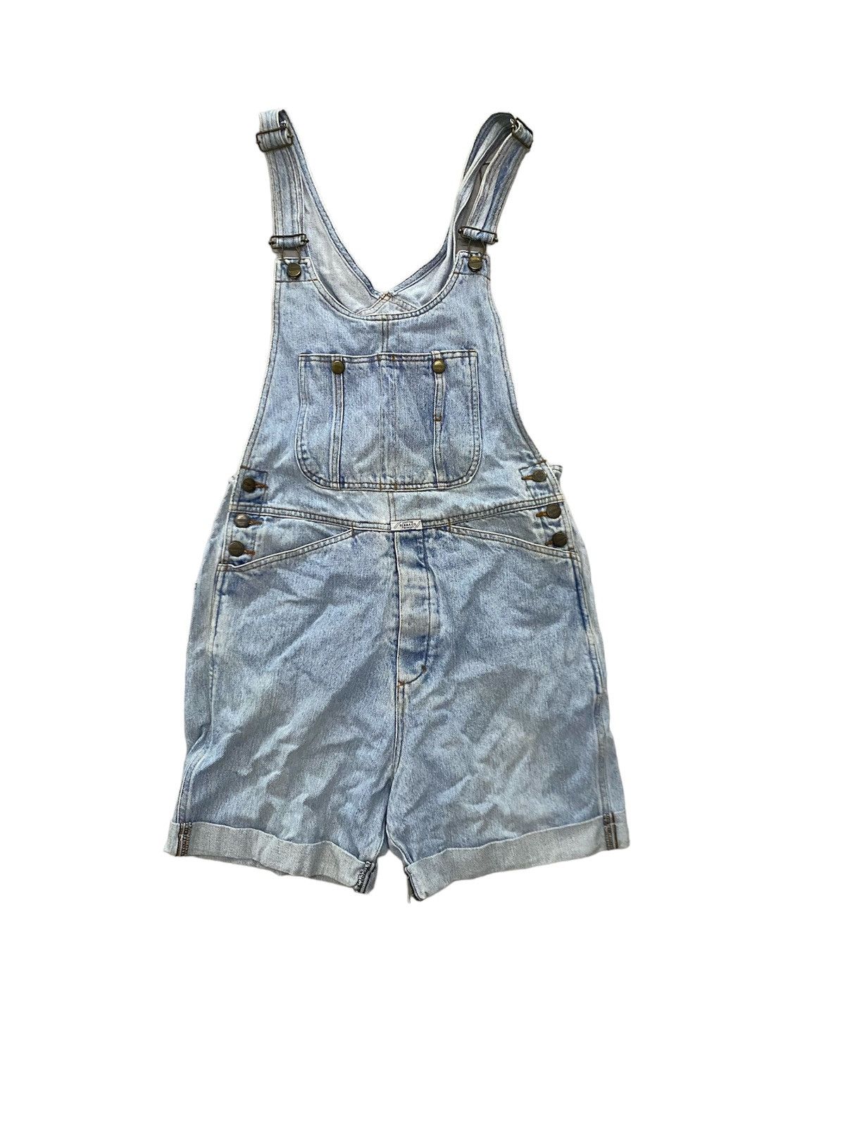 Marithe + Francois Girbaud Marithe Francois Girbaud Dungaree Stone Wash Short Jumpsuit Size US 32 / EU 48 - 1 Thumbnail