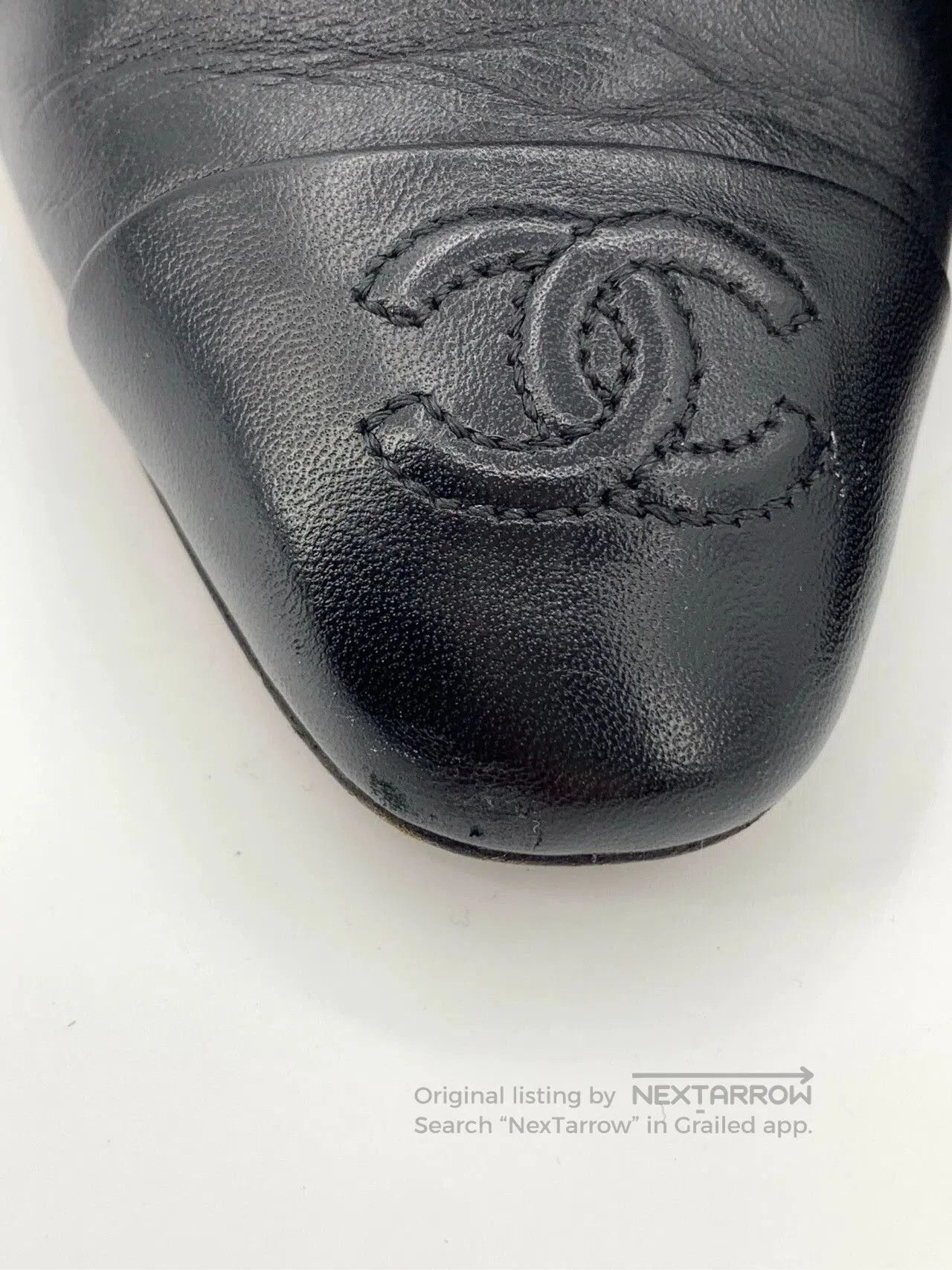 Chanel Chanel Black Leather CC Mule Heels. Size US 6.5 / EU 39-40 - 9 Thumbnail