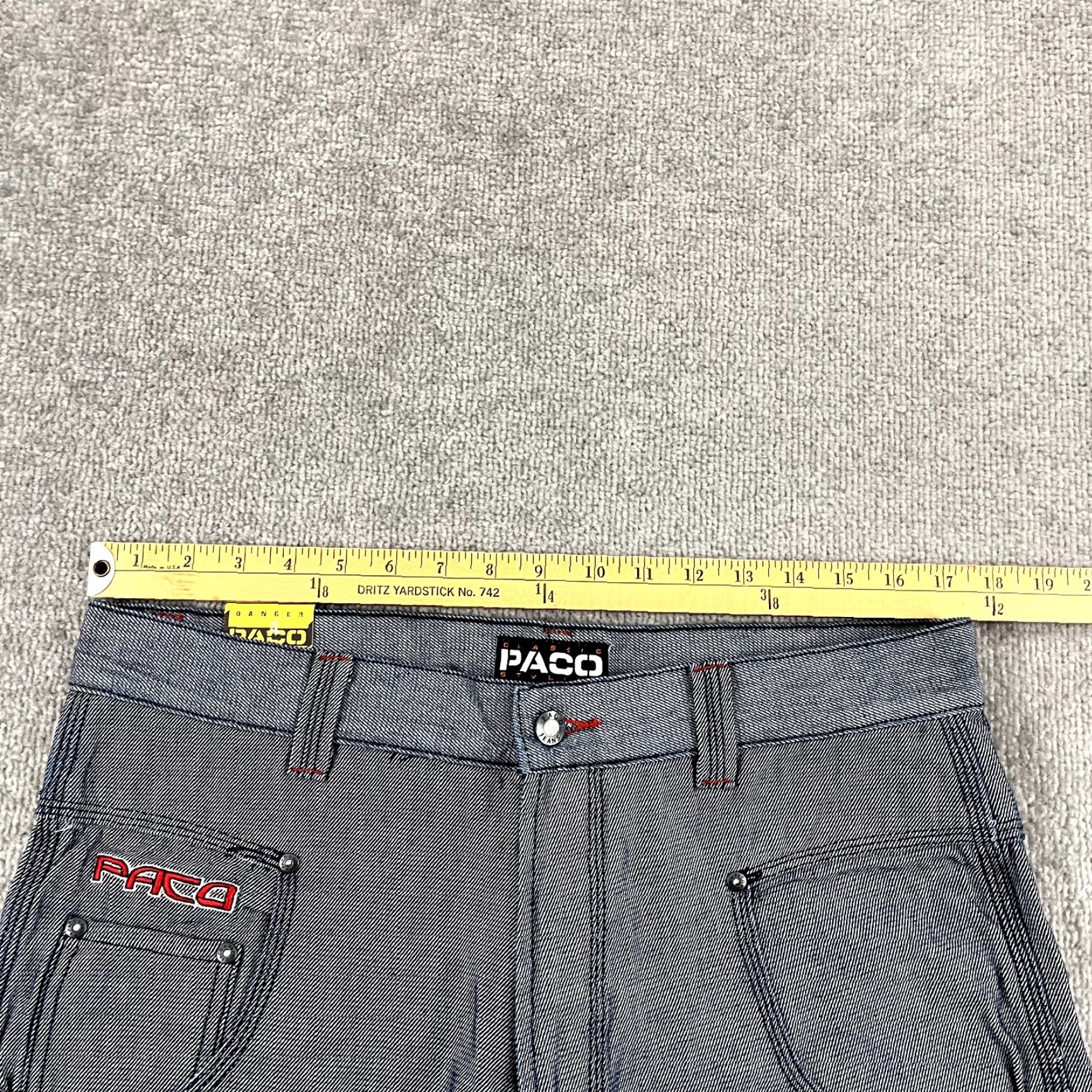 Vintage VINTAGE PACO Jeans Mens 34 x 31 Hip Hop Wide Skater Dragon Tiger Embroidered Y2K Jeans Mens Blue 90s Hip Hop Retro Size US 34 / EU 50 - 7 Thumbnail