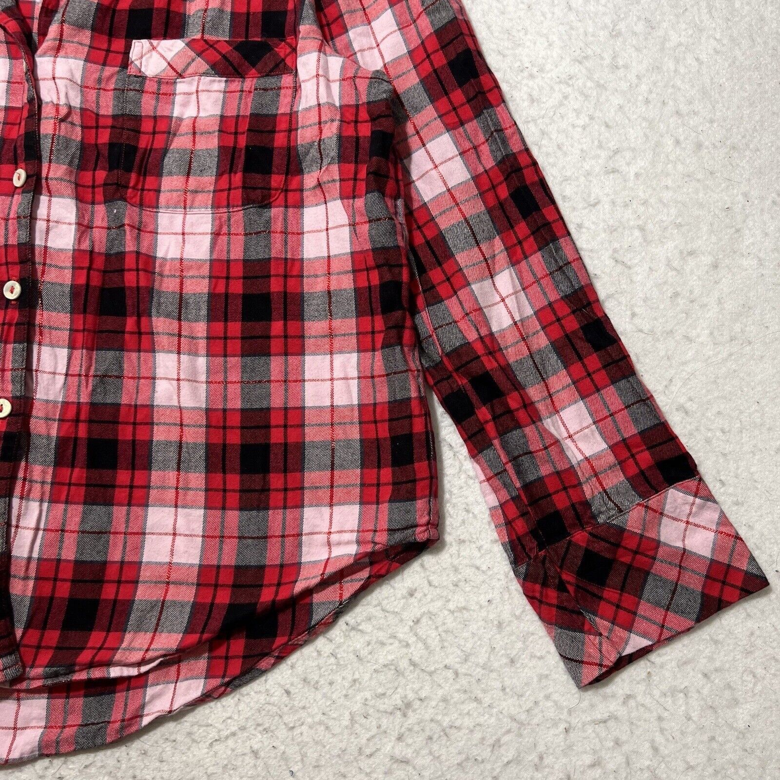 Victoria's Secret Victoria's Secret Medium Red Plaid Button Up Sleepwear Shirt Size M / US 6-8 / IT 42-44 - 6 Thumbnail