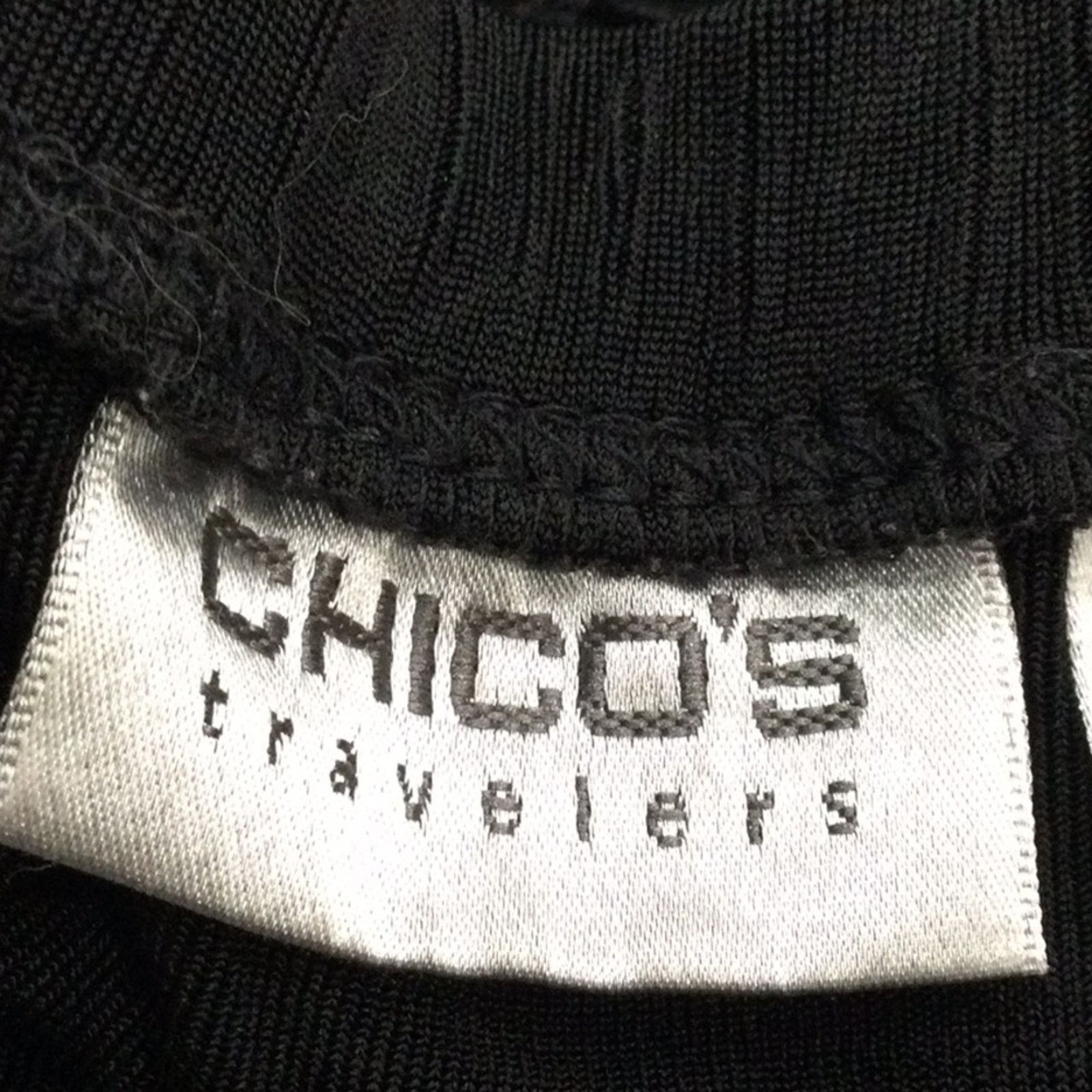 Chicos Chico's Travelers Black Elastic Waist Straight Skirt 3/XL/16 Size 38" / US 16 / IT 52 - 11 Thumbnail